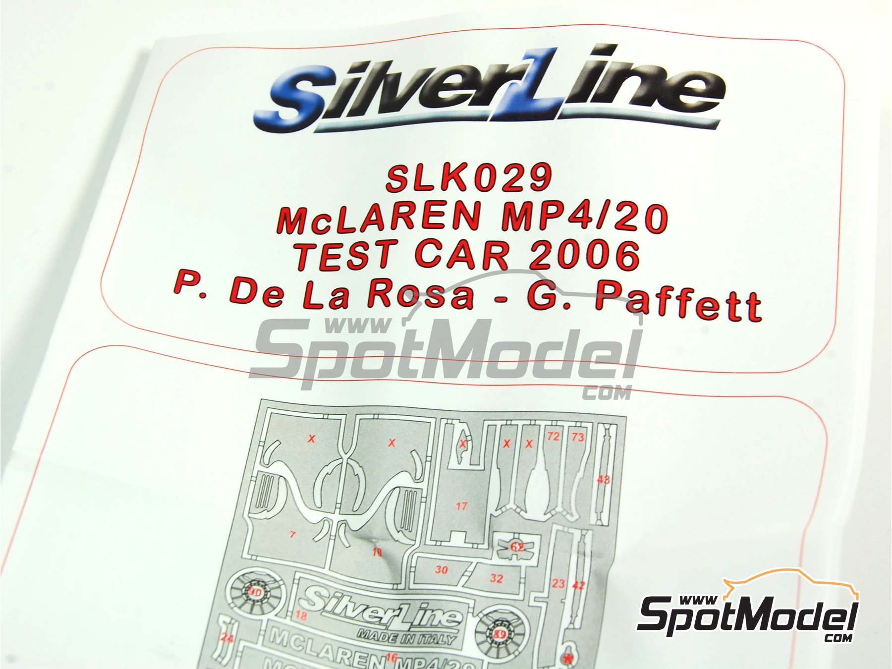 Image 7: McLaren Mercedes MP4/20 Equipo McLaren Racing Limited patrocinado por Siemens - Version de test 2006 | Maqueta de coche en escala&nbsp;1/43 fabricado por Tameo Kits (ref.&nbsp;SLK029)