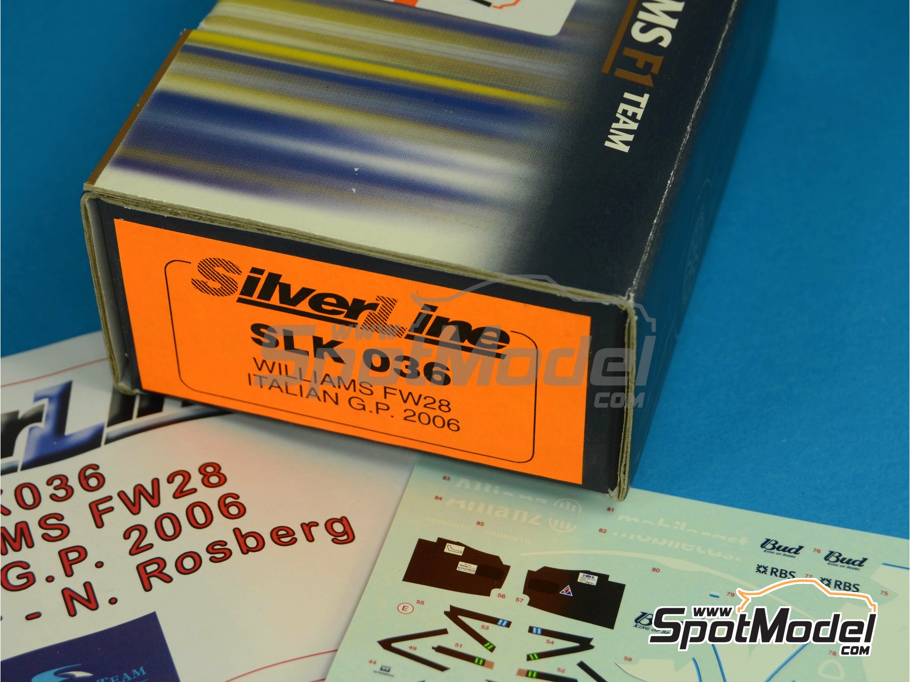 Image 6: Williams FW28 Equipo Williams Grand Prix Engineering patrocinado por RBS - Gran Premio de F&oacute;rmula 1 de Italia 2006 | Maqueta de coche en escala&nbsp;1/43 fabricado por Tameo Kits (ref.&nbsp;SLK036)
