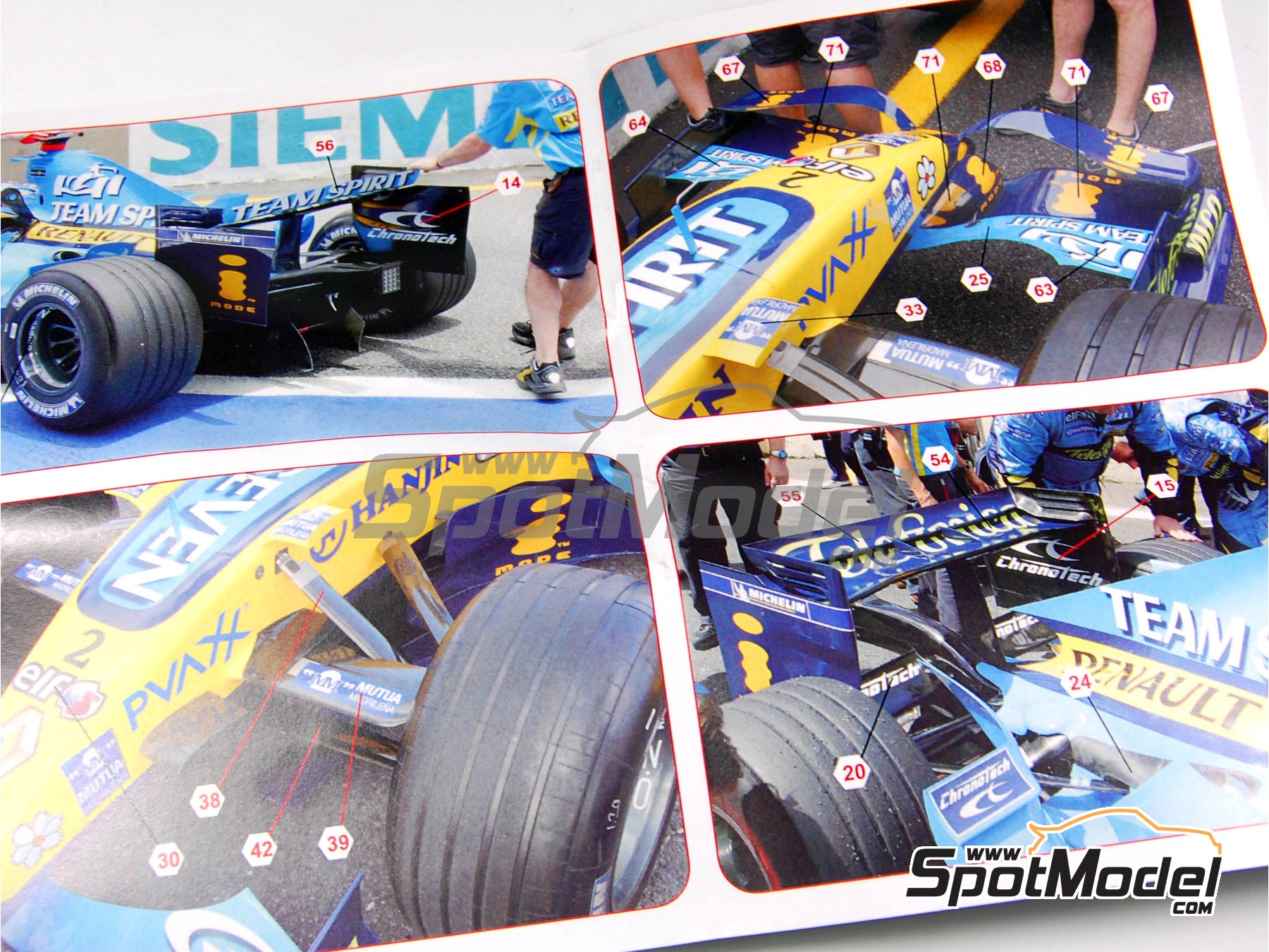 Image 21: Renault R26 Renault F1 Team - Brazilian Formula 1 Grand Prix 2006 | Car scale model kit in 1/43 scale manufactured by Tameo Kits (ref.&nbsp;SLK037)