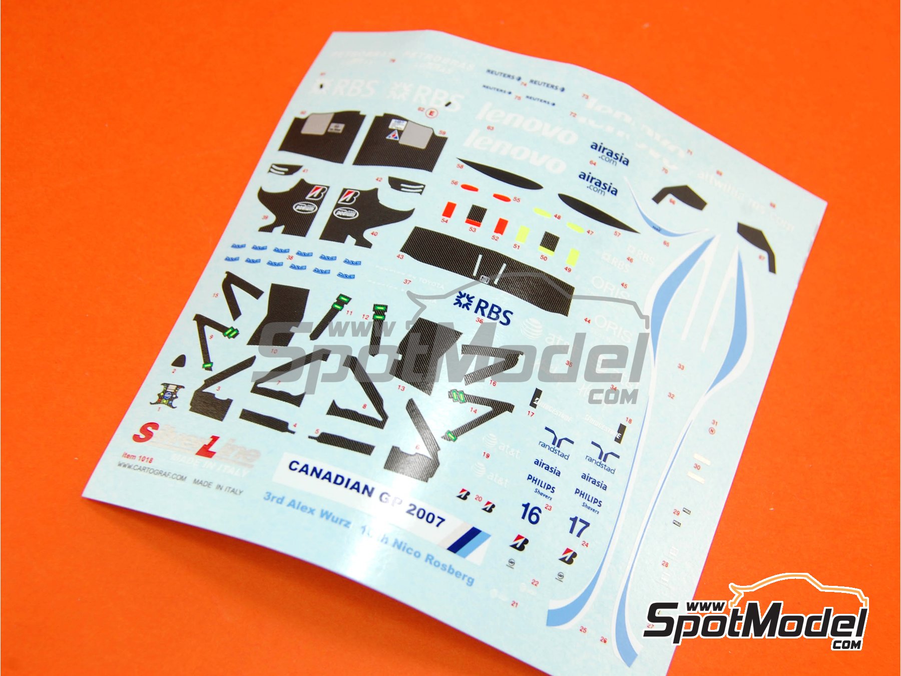 Image 12: Williams FW29 Equipo Williams Grand Prix Engineering patrocinado por Lenovo RBS - Gran Premio de F&oacute;rmula 1 de Canada 2007 | Maqueta de coche en escala&nbsp;1/43 fabricado por Tameo Kits (ref.&nbsp;SLK047)