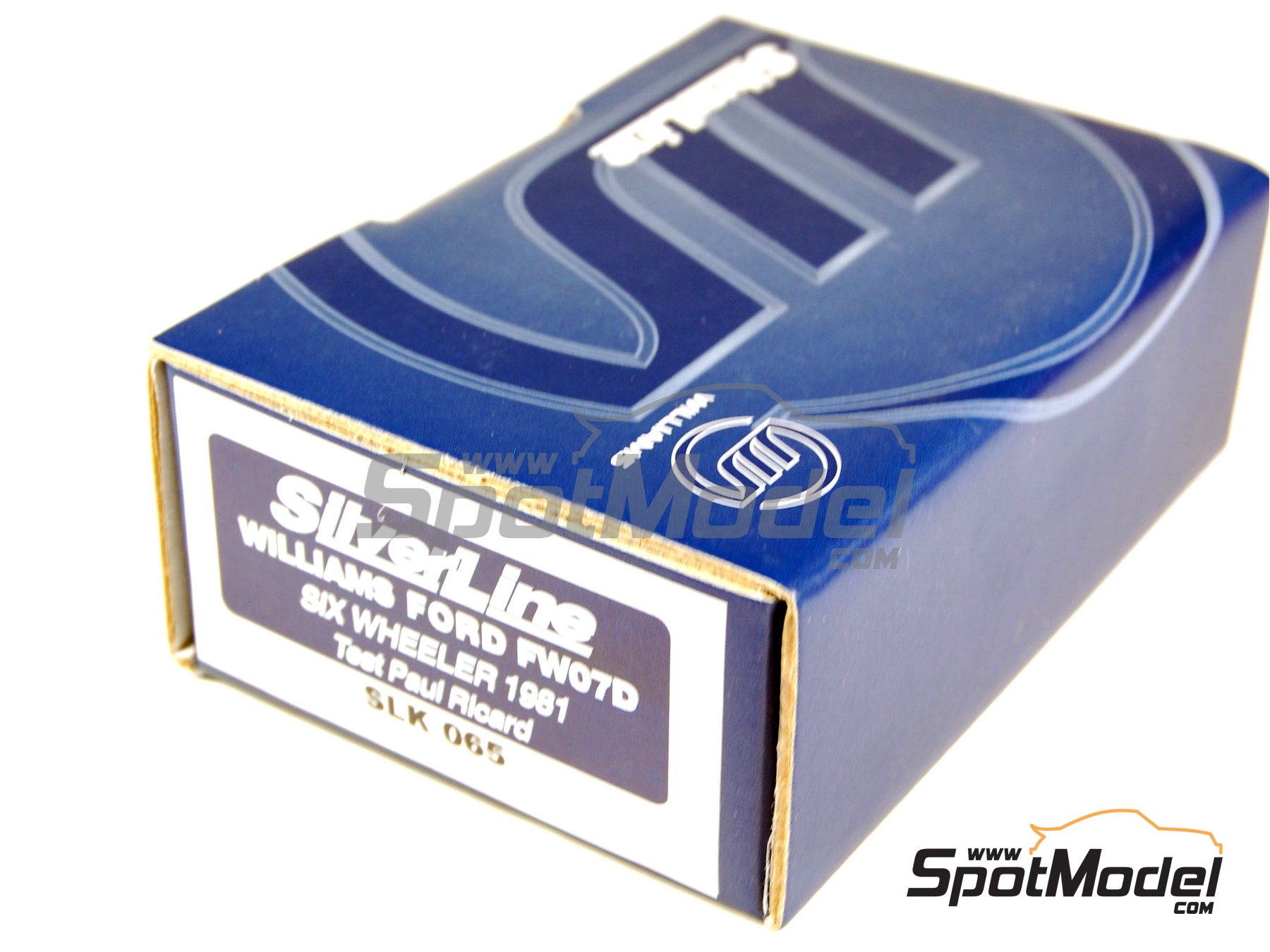 Image 2: Williams Cosworth FW07D 6 ruedas Fly Saudia - Version de test 1981 | Maqueta de coche en escala 1/43 fabricado por Tameo Kits (ref. SLK065)