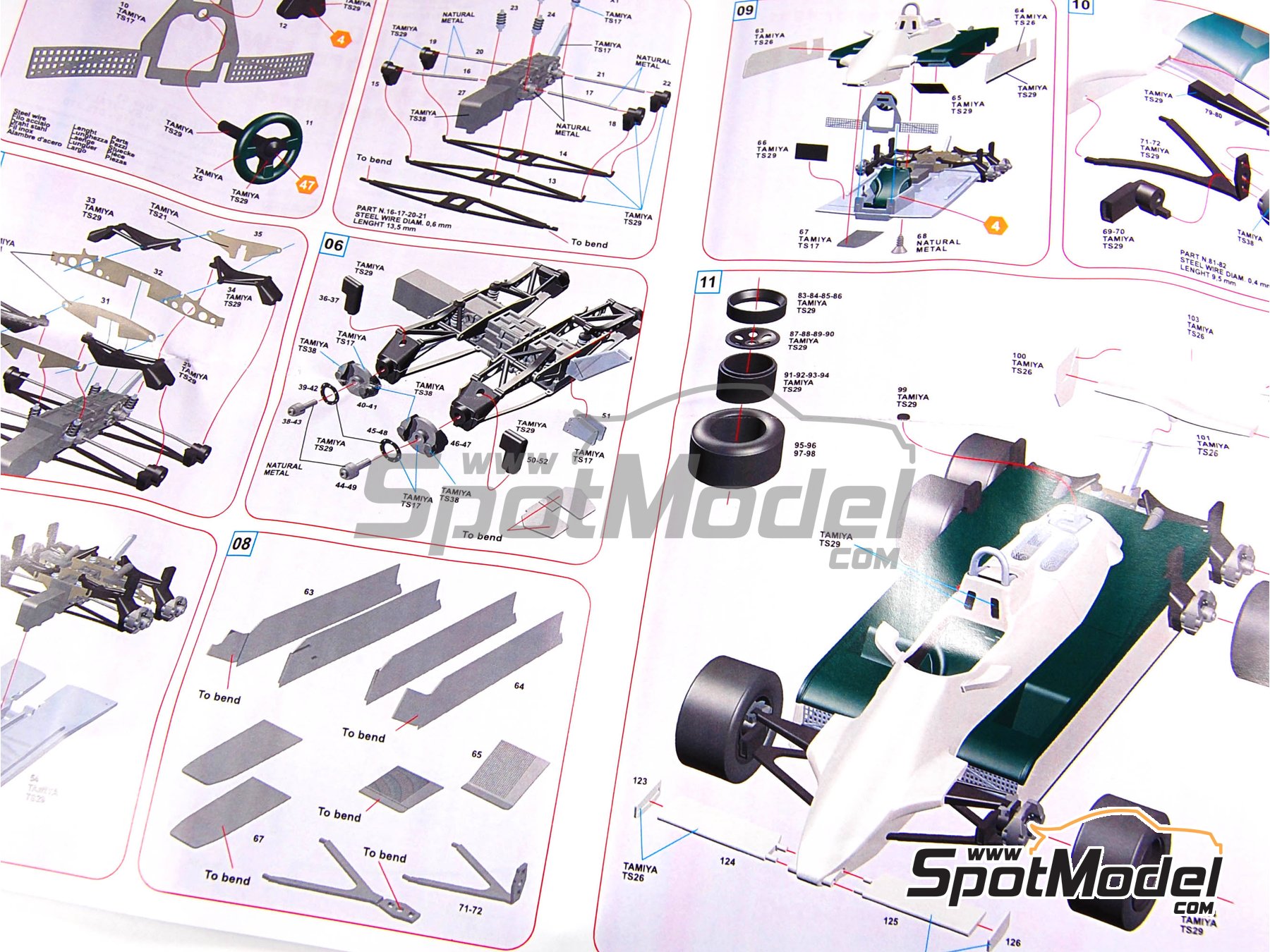 Image 6: Williams Cosworth FW07D 6 ruedas Fly Saudia - Version de test 1981 | Maqueta de coche en escala 1/43 fabricado por Tameo Kits (ref. SLK065)