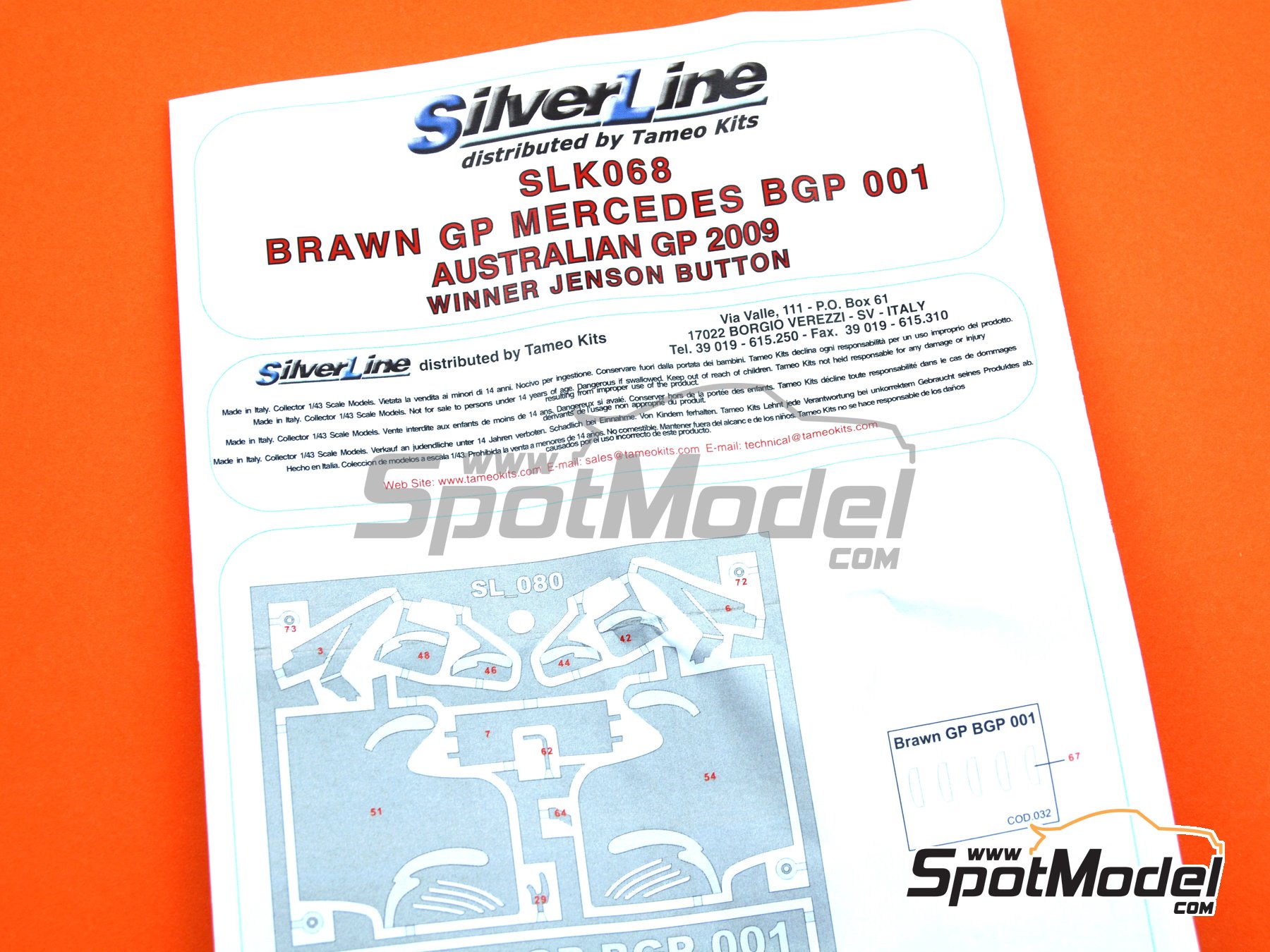 Image 7: Brawn GP Mercedes BGP001 patrocinado por Virgin Mapfre Itaipava - Gran Premio de Fórmula 1 de Australia 2009 | Maqueta de coche en escala 1/43 fabricado por Tameo Kits (ref. SLK068)