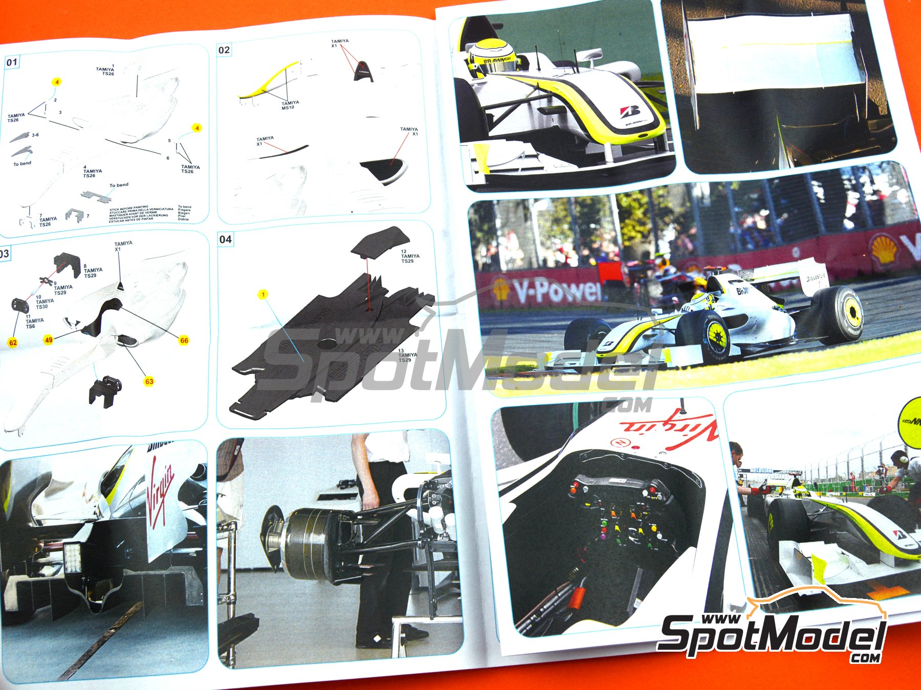 Image 9: Brawn GP Mercedes BGP001 patrocinado por Virgin Mapfre Itaipava - Gran Premio de Fórmula 1 de Australia 2009 | Maqueta de coche en escala 1/43 fabricado por Tameo Kits (ref. SLK068)