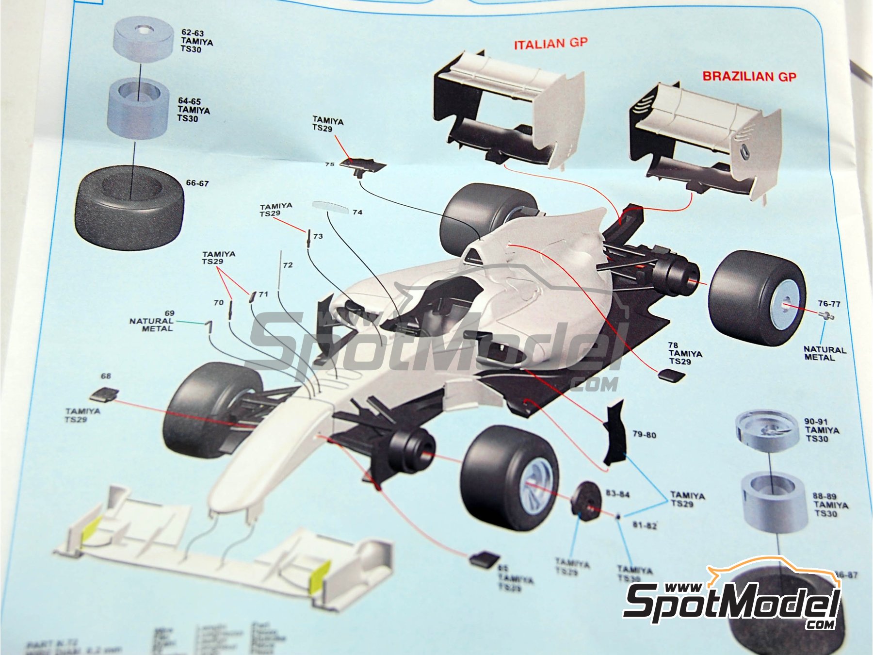 Image 20: Brawn GP Mercedes BGP001 sponsored by Virgin Mapfre Itaipava - Italian Formula 1 Grand Prix 2009 | Car scale model kit in 1/43 scale manufactured by Tameo Kits (ref.&nbsp;SLK070)