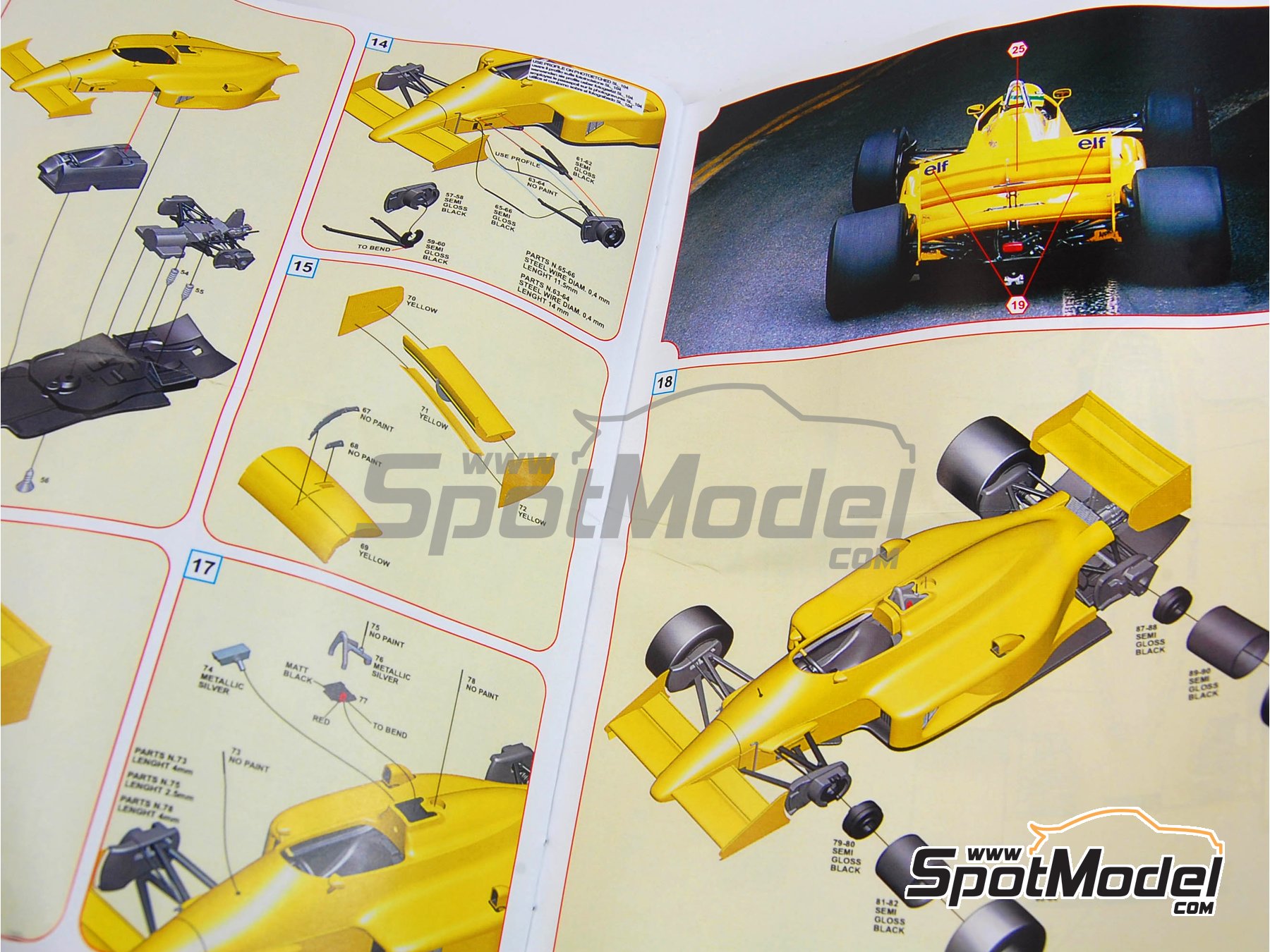 Image 3: Lotus Honda 99T Equipo Lotus patrocinado por DeLonghi - Gran Premio de Formula 1 de M&oacute;naco, Gran Premio de F&oacute;rmula 1 de San Marino 1987 | Maqueta de coche en escala&nbsp;1/43 fabricado por Tameo Kits (ref.&nbsp;SLK086)