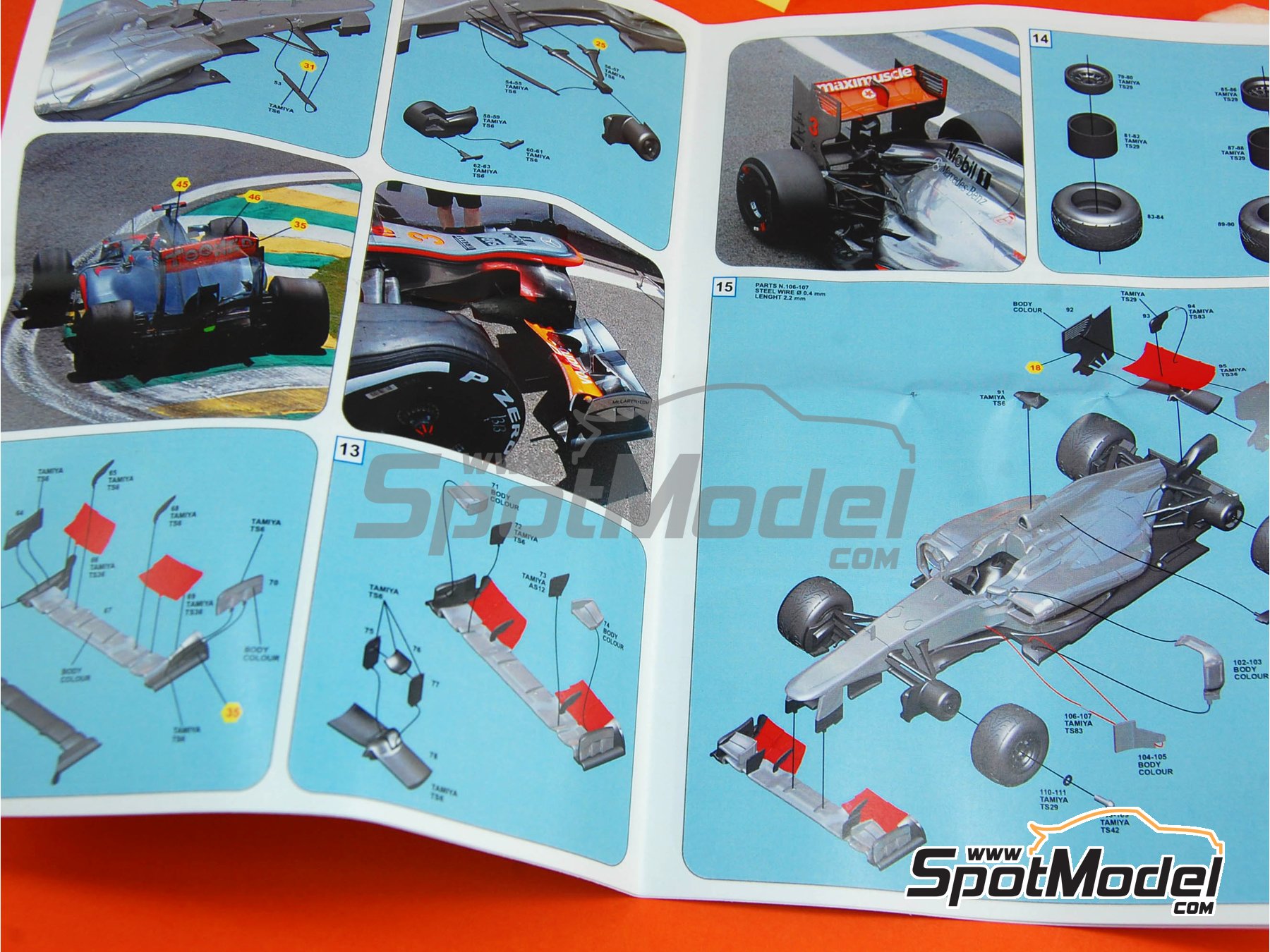 Image 4: McLaren Mercedes MP4/27 Equipo McLaren Racing Limited patrocinado por Vodafone - Gran Premio de F&oacute;rmula 1 de Brasil 2012 | Maqueta de coche en escala&nbsp;1/43 fabricado por Tameo Kits (ref.&nbsp;SLK090)