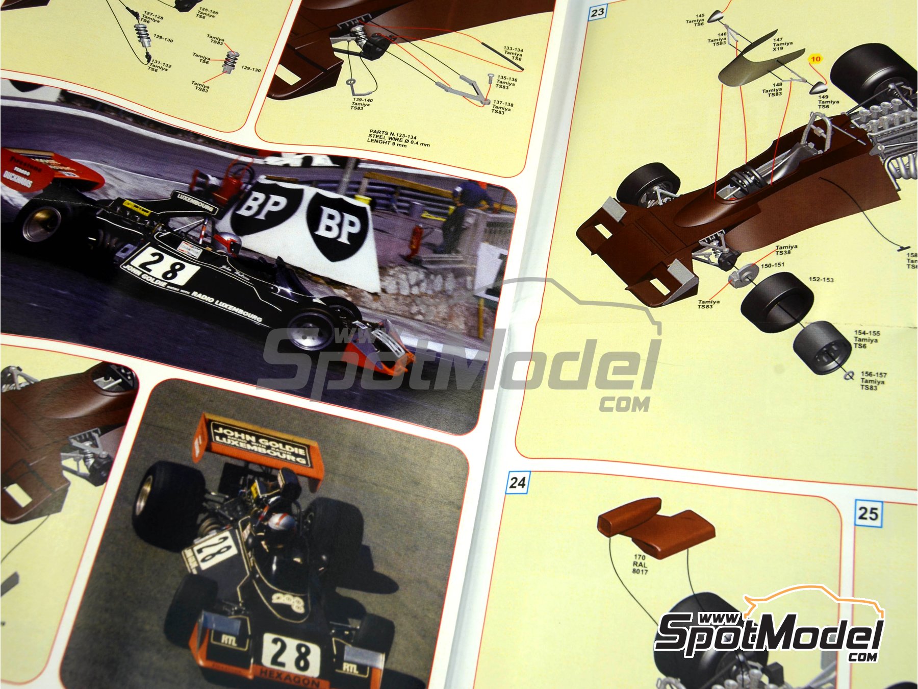 Image 3: Brabham Ford BT42 Equipo Brabham Racing Organisation patrocinado por John Goldie - Gran Premio de Formula 1 de M&oacute;naco 1974 | Maqueta de coche en escala&nbsp;1/43 fabricado por Tameo Kits (ref.&nbsp;SLK095)