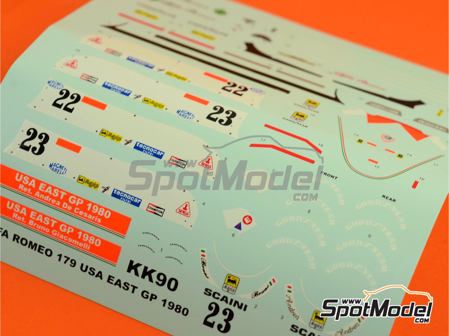 Image 2: Alfa Romeo 179 sponsored by Marlboro - USA - United States of America Formula 1 Grand Prix 1980 | Car scale model kit in 1/43 scale manufactured by Tameo Kits (ref.&nbsp;SLK098)
