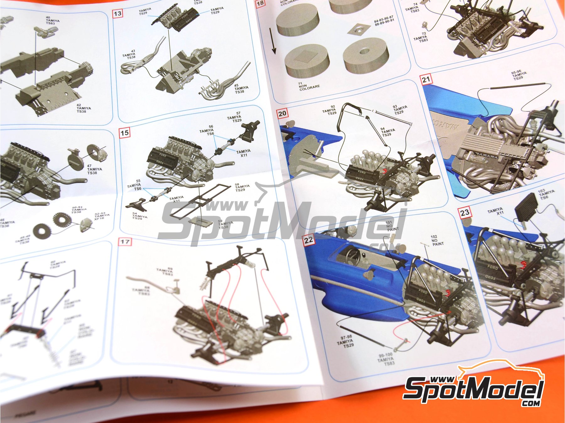 Image 8: March Ford 701 patrocinado por Dunlop - Gran Premio de Fórmula 1 de España 1970 | Maqueta de coche en escala 1/43 fabricado por Tameo Kits (ref. SLK100)