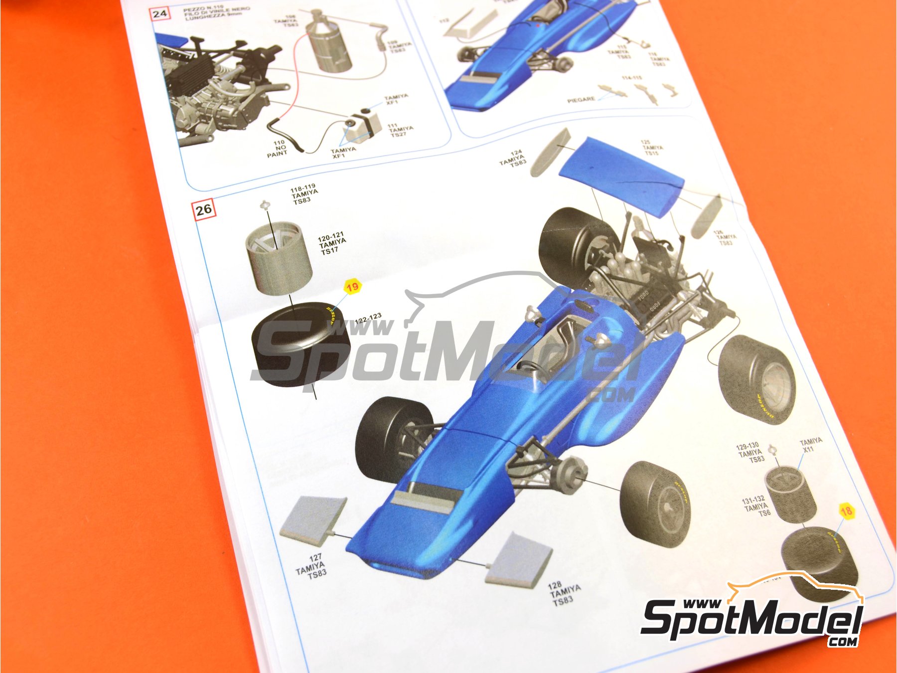 Image 9: March Ford 701 patrocinado por Dunlop - Gran Premio de Fórmula 1 de España 1970 | Maqueta de coche en escala 1/43 fabricado por Tameo Kits (ref. SLK100)