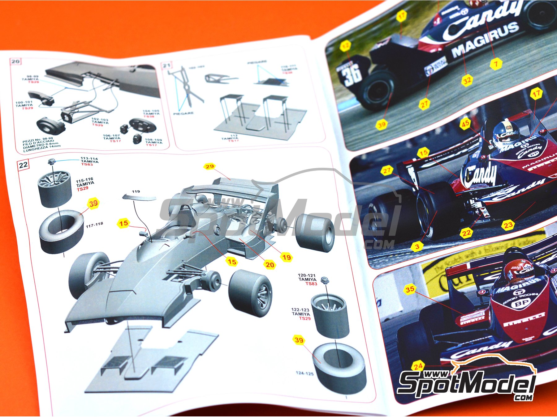 Image 7: Toleman Hart TG183B Equipo Toleman Motorsport patrocinado por Candy Magirus - Gran Premio de Formula 1 de Holanda 1983 | Maqueta de coche en escala 1/43 fabricado por Tameo Kits (ref. SLK112)