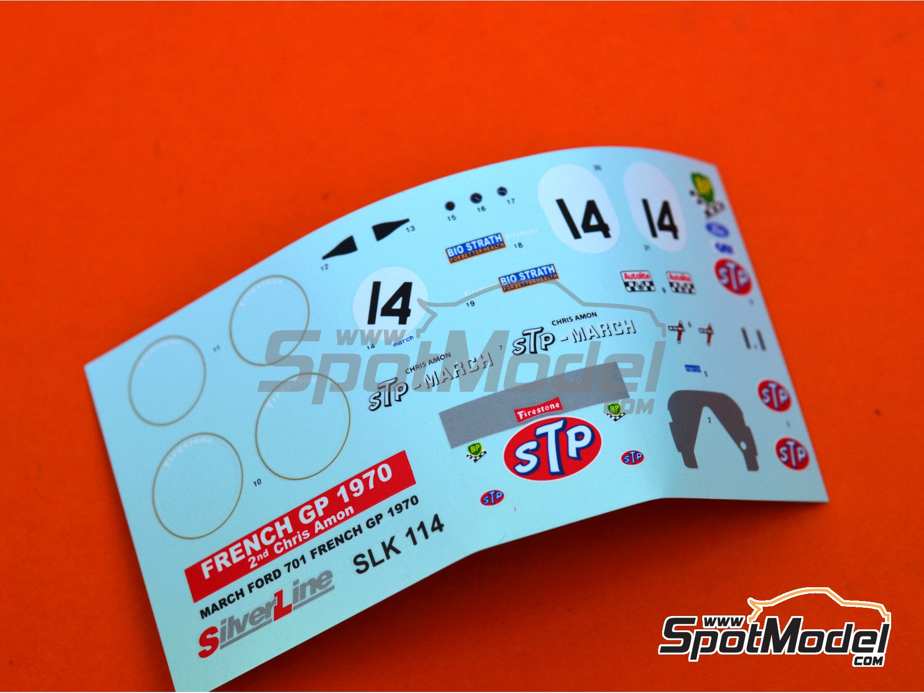 Image 7: March Ford 701 patrocinado por STP - Gran Premio de F&oacute;rmula 1 de Francia 1970 | Maqueta de coche en escala&nbsp;1/43 fabricado por Tameo Kits (ref.&nbsp;SLK114)