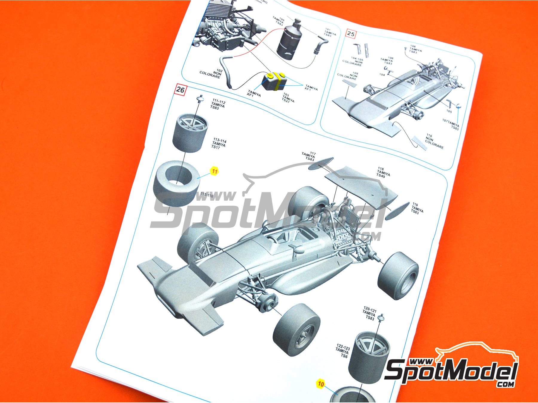 Image 13: March Ford 701 patrocinado por STP - Gran Premio de F&oacute;rmula 1 de Francia 1970 | Maqueta de coche en escala&nbsp;1/43 fabricado por Tameo Kits (ref.&nbsp;SLK114)