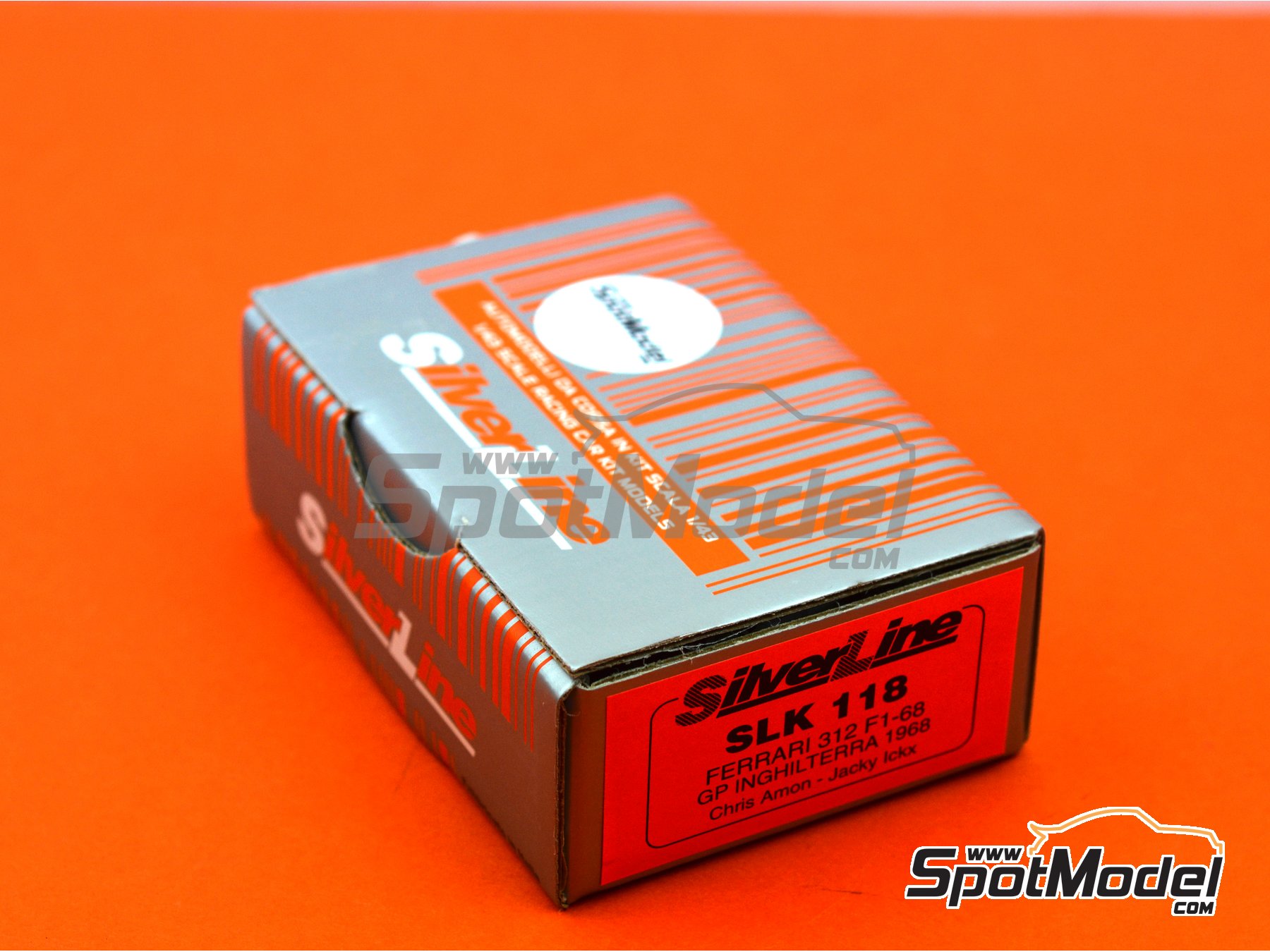 Image 2: Ferrari 312 F1 - British Formula 1 Grand Prix 1968 | Car scale model kit in 1/43 scale manufactured by Tameo Kits (ref.&nbsp;SLK118)