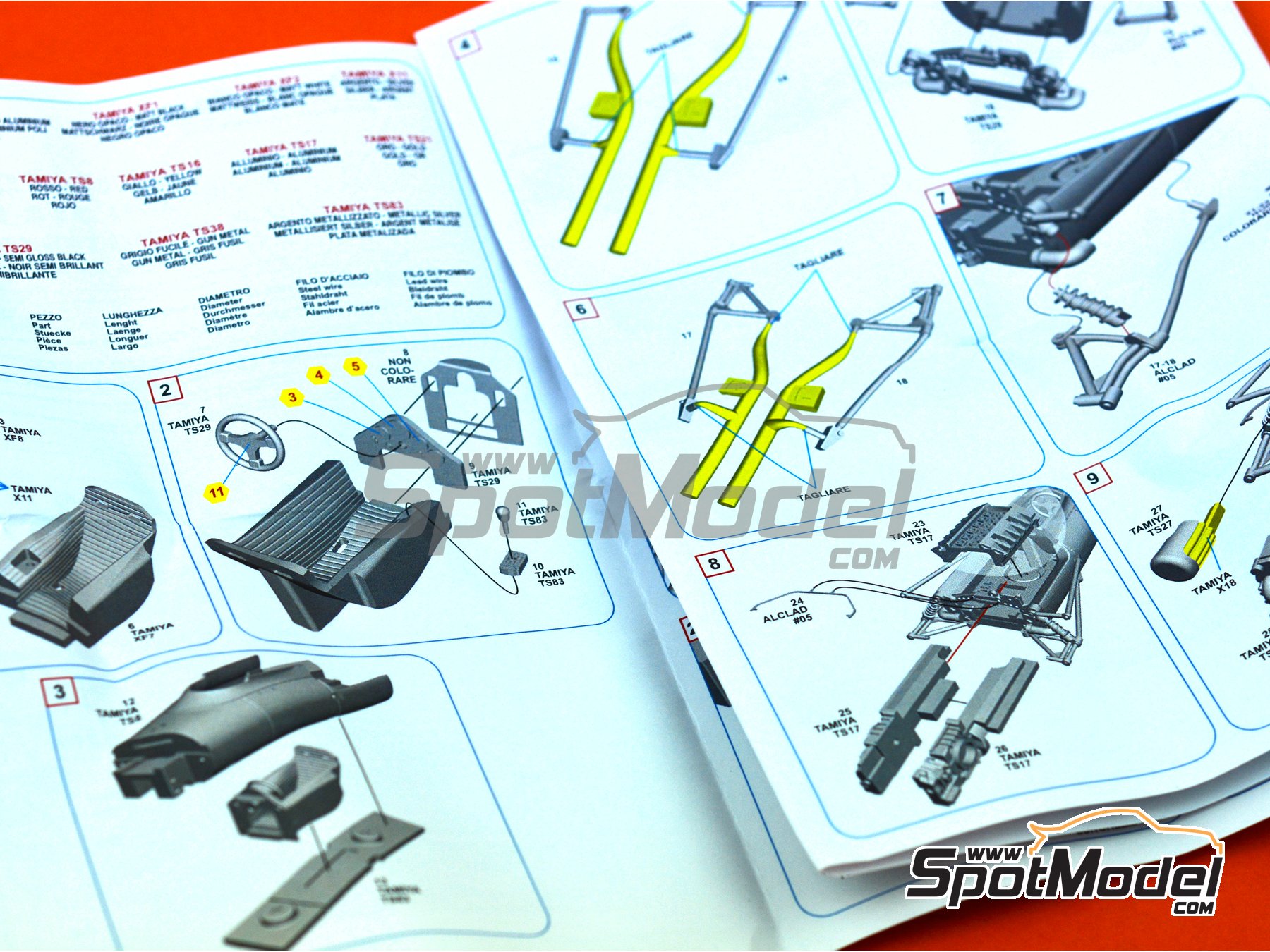 Image 10: Ferrari 312 F1 - British Formula 1 Grand Prix 1968 | Car scale model kit in 1/43 scale manufactured by Tameo Kits (ref.&nbsp;SLK118)