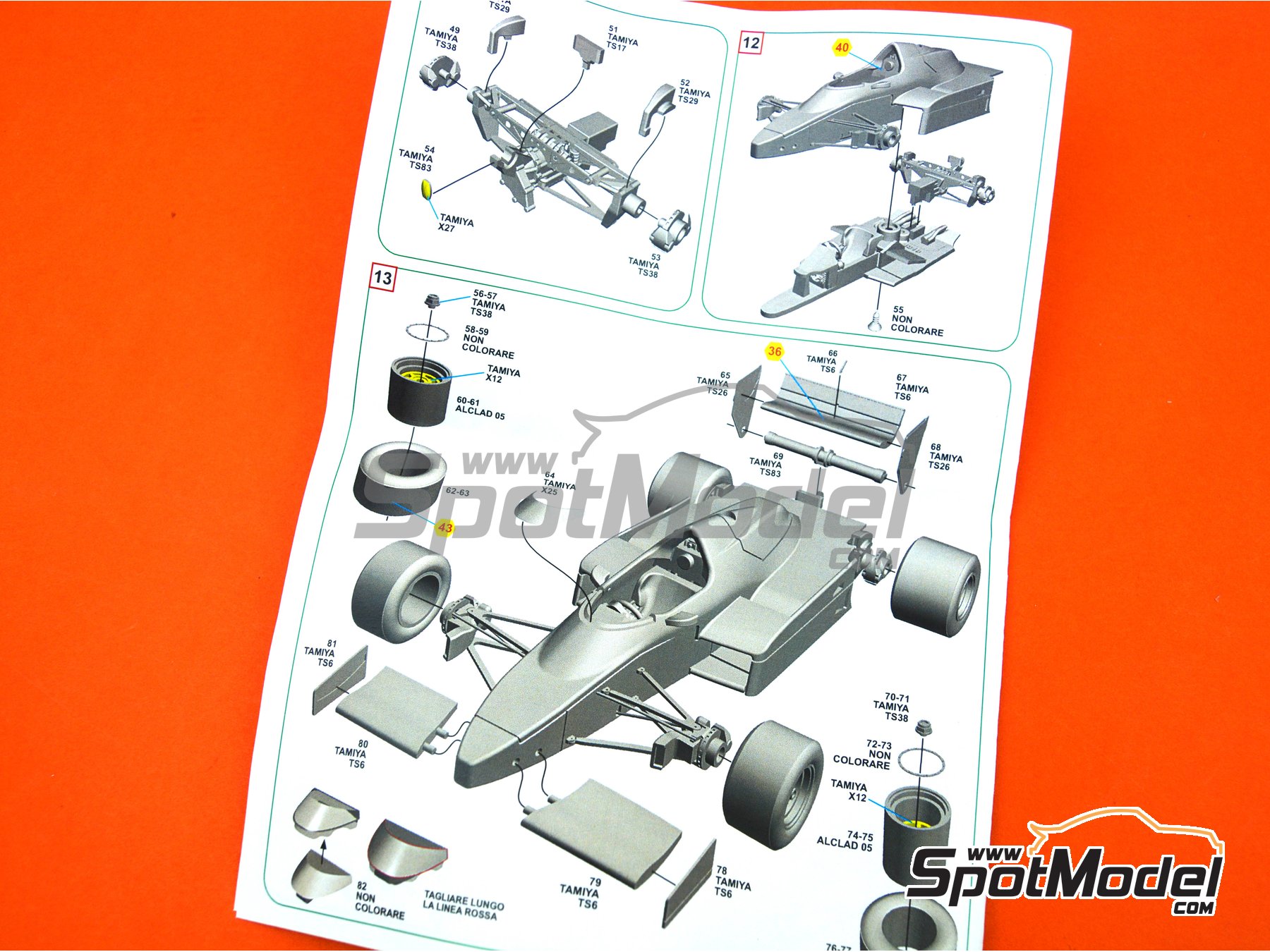 Image 4: Williams Honda FW09 Williams Grand Prix Engineering Team sponsored by TAG Denim - South African Formula 1 Grand Prix 1983 | Car scale model kit in 1/43 scale manufactured by Tameo Kits (ref.&nbsp;SLK119)
