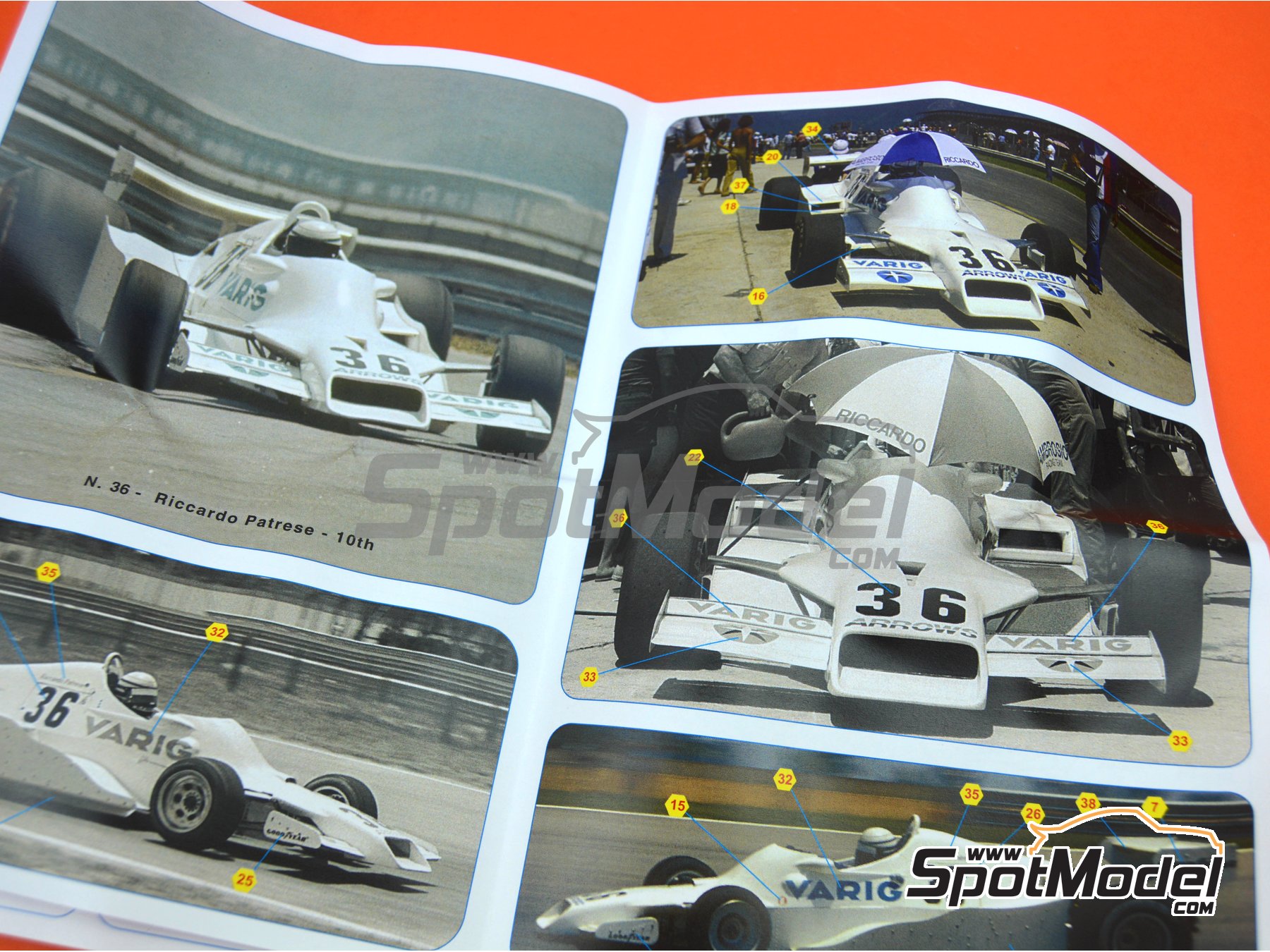 Image 3: Arrows Ford FA1 Equipo Arrows Grand Prix International patrocinado por Varig - Gran Premio de F&oacute;rmula 1 de Brasil 1978 | Maqueta de coche en escala&nbsp;1/43 fabricado por Tameo Kits (ref.&nbsp;SLK120)