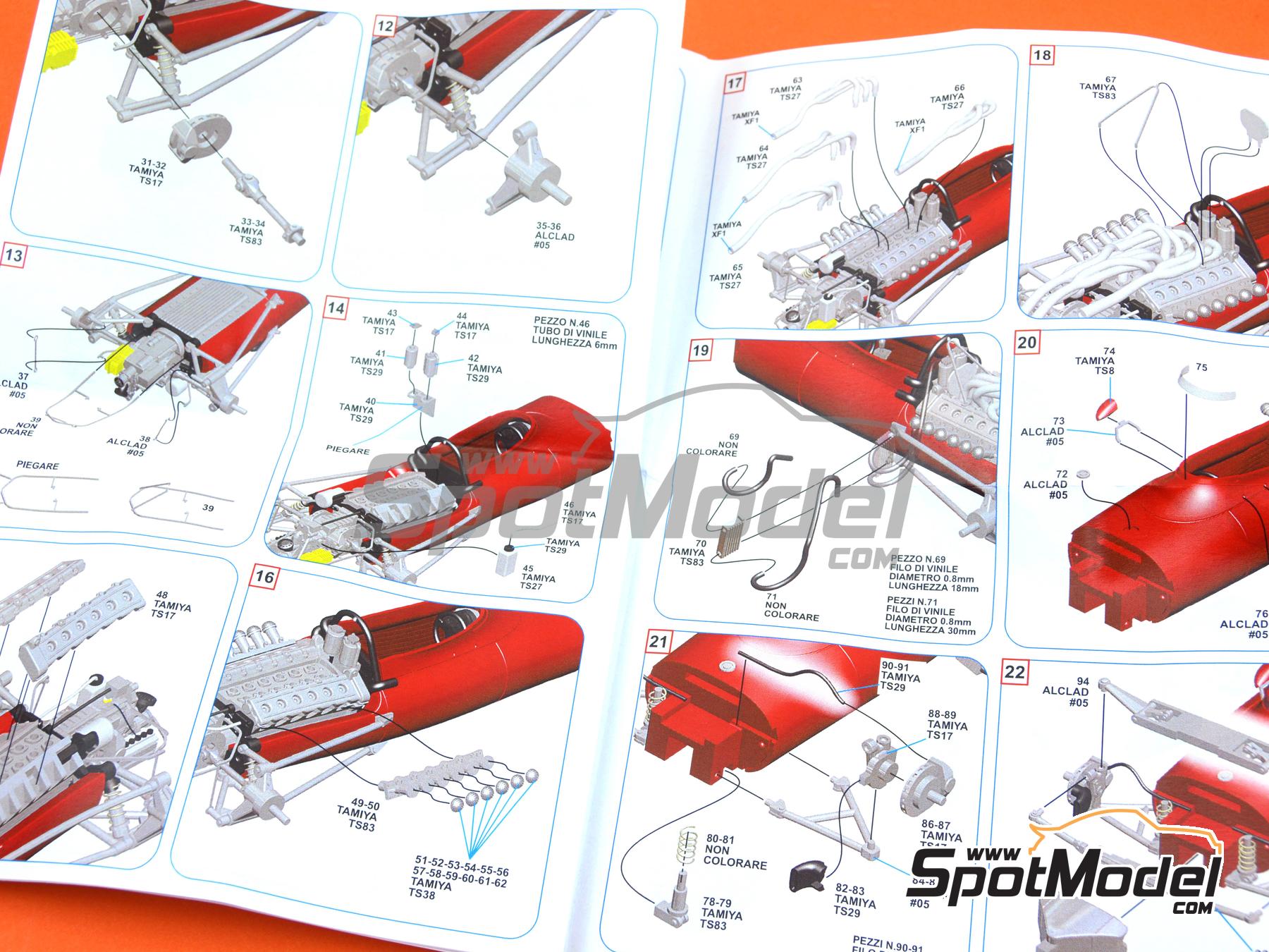 Image 7: Ferrari 312 F1-68 Equipo Scuderia Ferrari - Gran Premio de Fórmula 1 de Sudáfrica 1968 | Maqueta de coche en escala 1/43 fabricado por Tameo Kits (ref. SLK131)