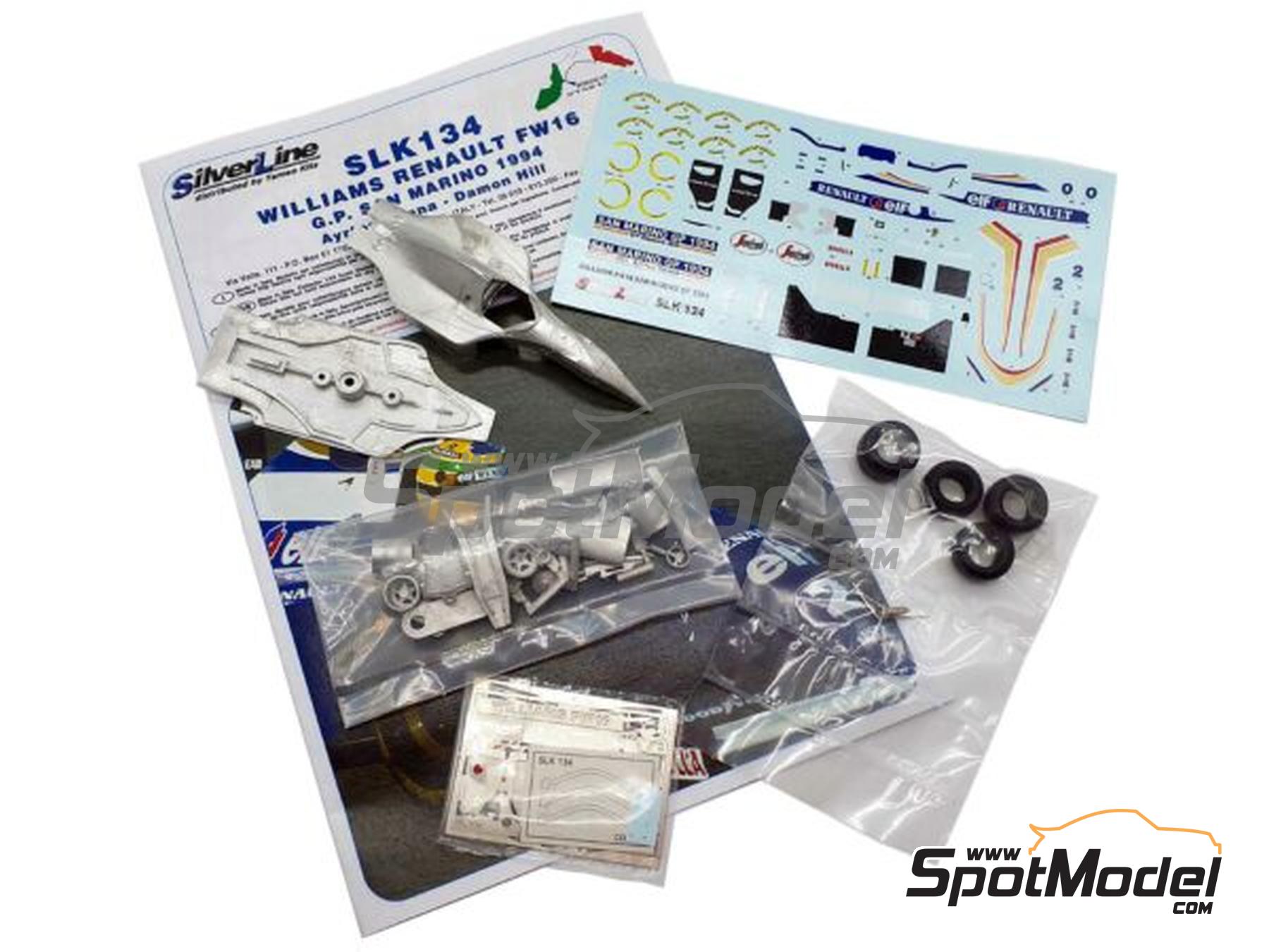 Image 3: Williams Renault FW16 Equipo Williams Grand Prix Engineering patrocinado por Rothmans - Gran Premio de Fórmula 1 de San Marino 1994 | Maqueta de coche en escala 1/43 fabricado por Tameo Kits (ref. SLK134)