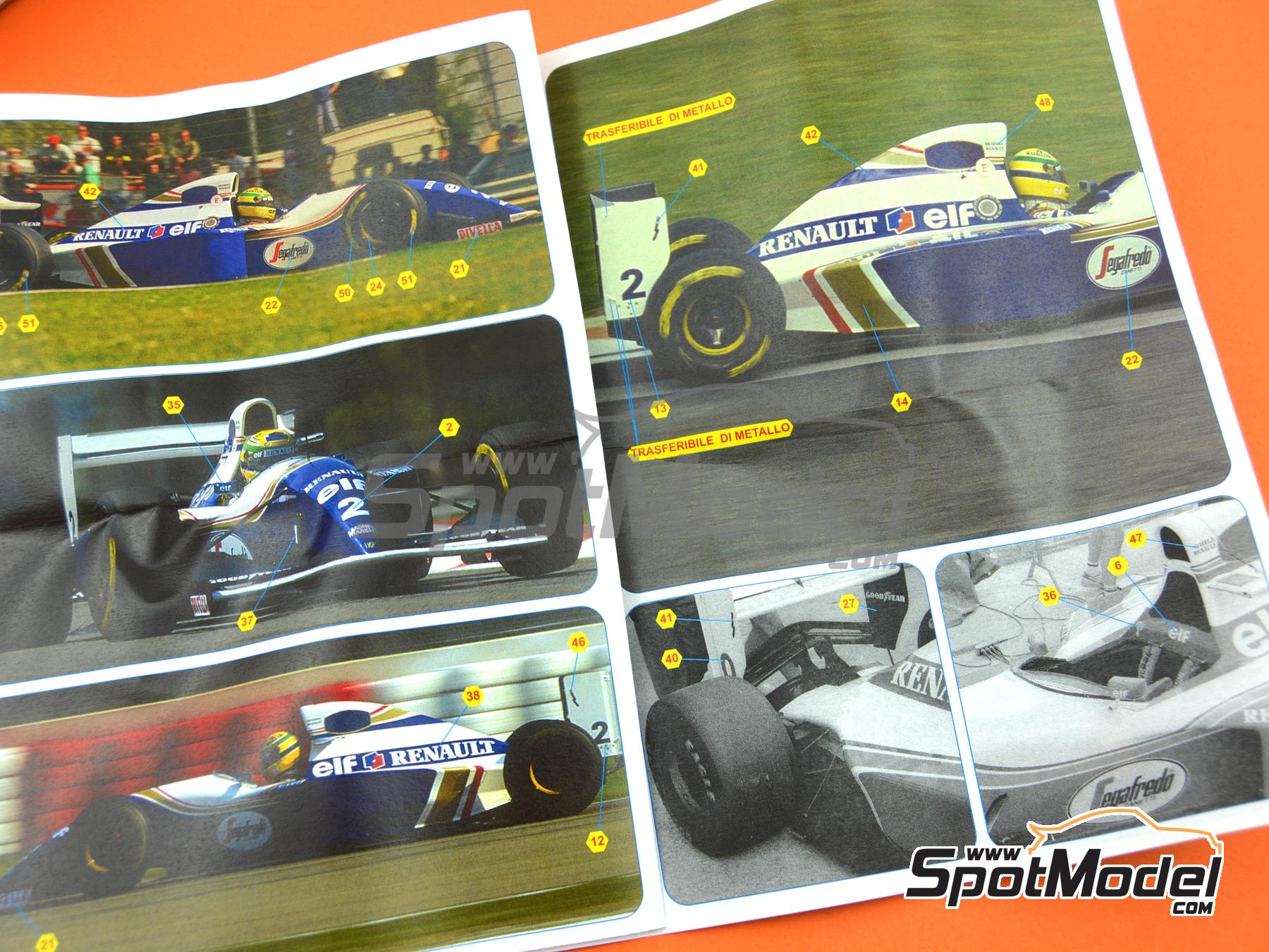 Image 13: Williams Renault FW16 Equipo Williams Grand Prix Engineering patrocinado por Rothmans - Gran Premio de Fórmula 1 de San Marino 1994 | Maqueta de coche en escala 1/43 fabricado por Tameo Kits (ref. SLK134)