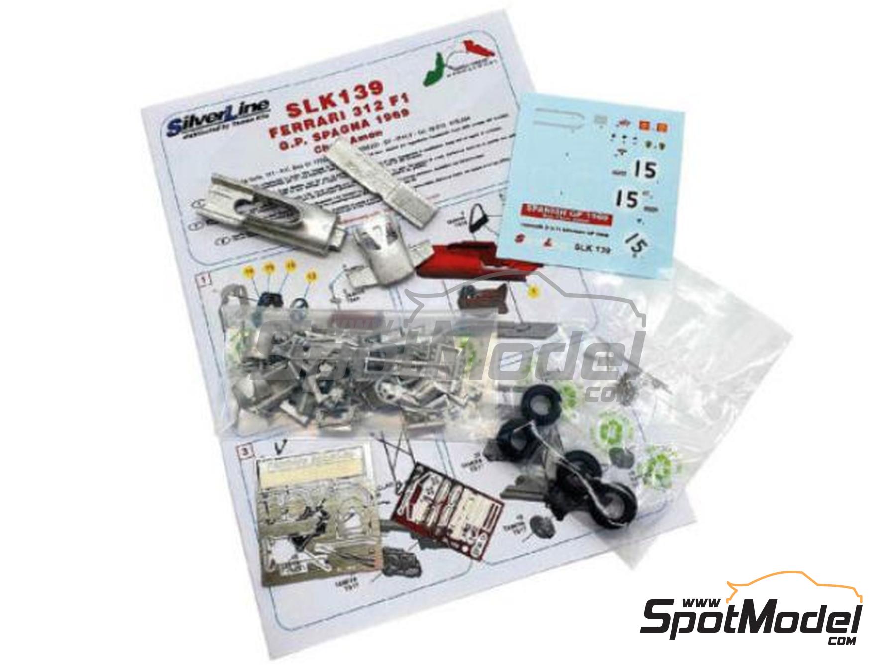 Image 1: Ferrari 312 F1 Scuderia Ferrari SEFAC Team - Spanish Formula 1 Grand Prix 1969 | Car scale model kit in 1/43 scale manufactured by Tameo Kits (ref.&nbsp;SLK139)