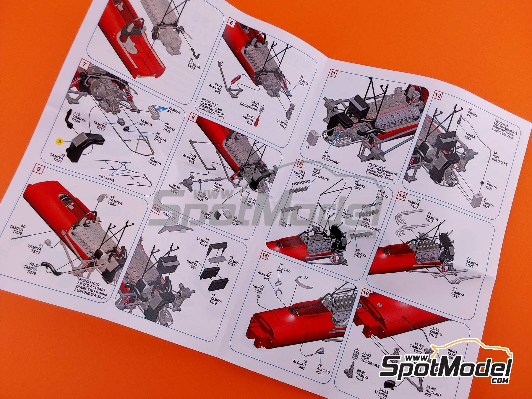 Image 11: Ferrari 312 F1 Scuderia Ferrari SEFAC Team - Spanish Formula 1 Grand Prix 1969 | Car scale model kit in 1/43 scale manufactured by Tameo Kits (ref.&nbsp;SLK139)