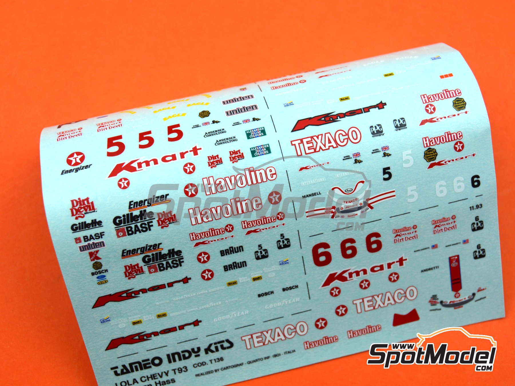 Image 3: Lola Chevy T93 K-Mart Equipo Newman-Hass patrocinado por Texaco Havoline - CART IndyCar World Series 1993 | Maqueta de coche en escala&nbsp;1/43 fabricado por Tameo Kits (ref.&nbsp;TIK022)