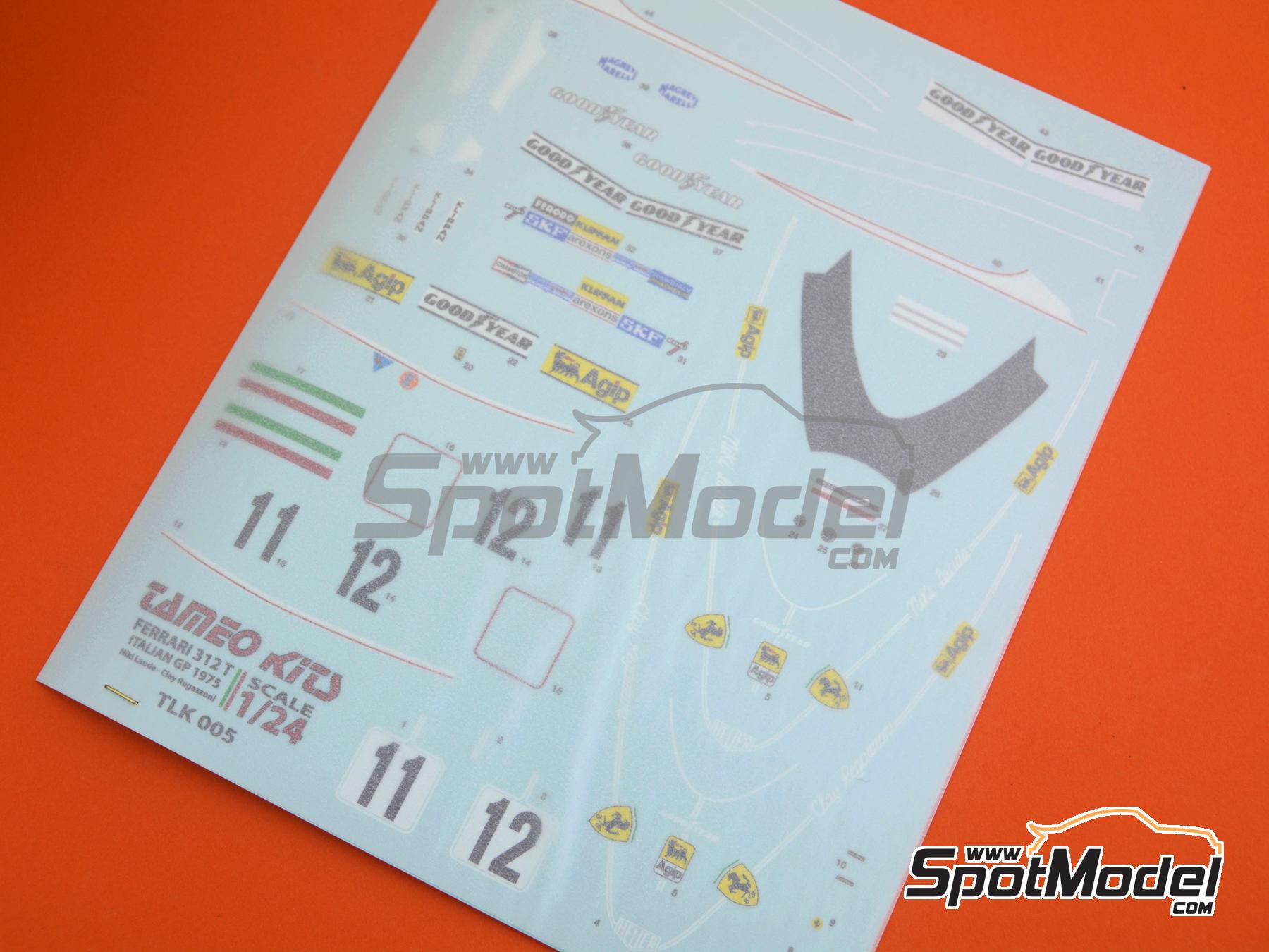 Image 13: Ferrari 312T Equipo Scuderia Ferrari - Gran Premio de F&oacute;rmula 1 de Italia 1975 | Maqueta de coche en escala&nbsp;1/24 fabricado por Tameo Kits (ref.&nbsp;TLK005)