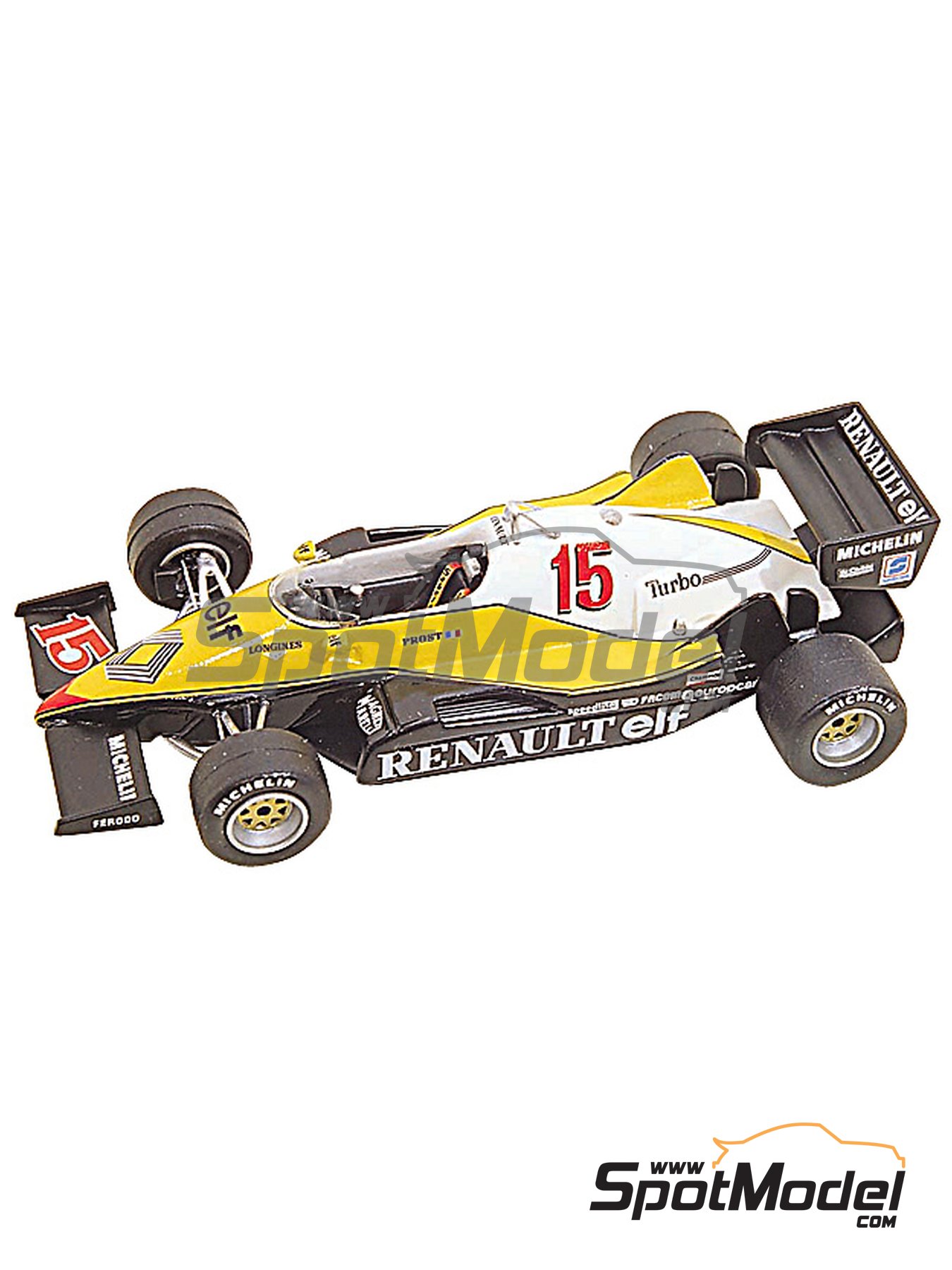 Tameo Kits Model Car Kit 1 43 Scale Renault Turbo Re40 Renault F1 Team Sponsored By Elf 15 16 Alain Prost Fr Eddie Cheever Us Belgian Formula 1 Grand Prix 19 Ref Tmk008 Spotmodel