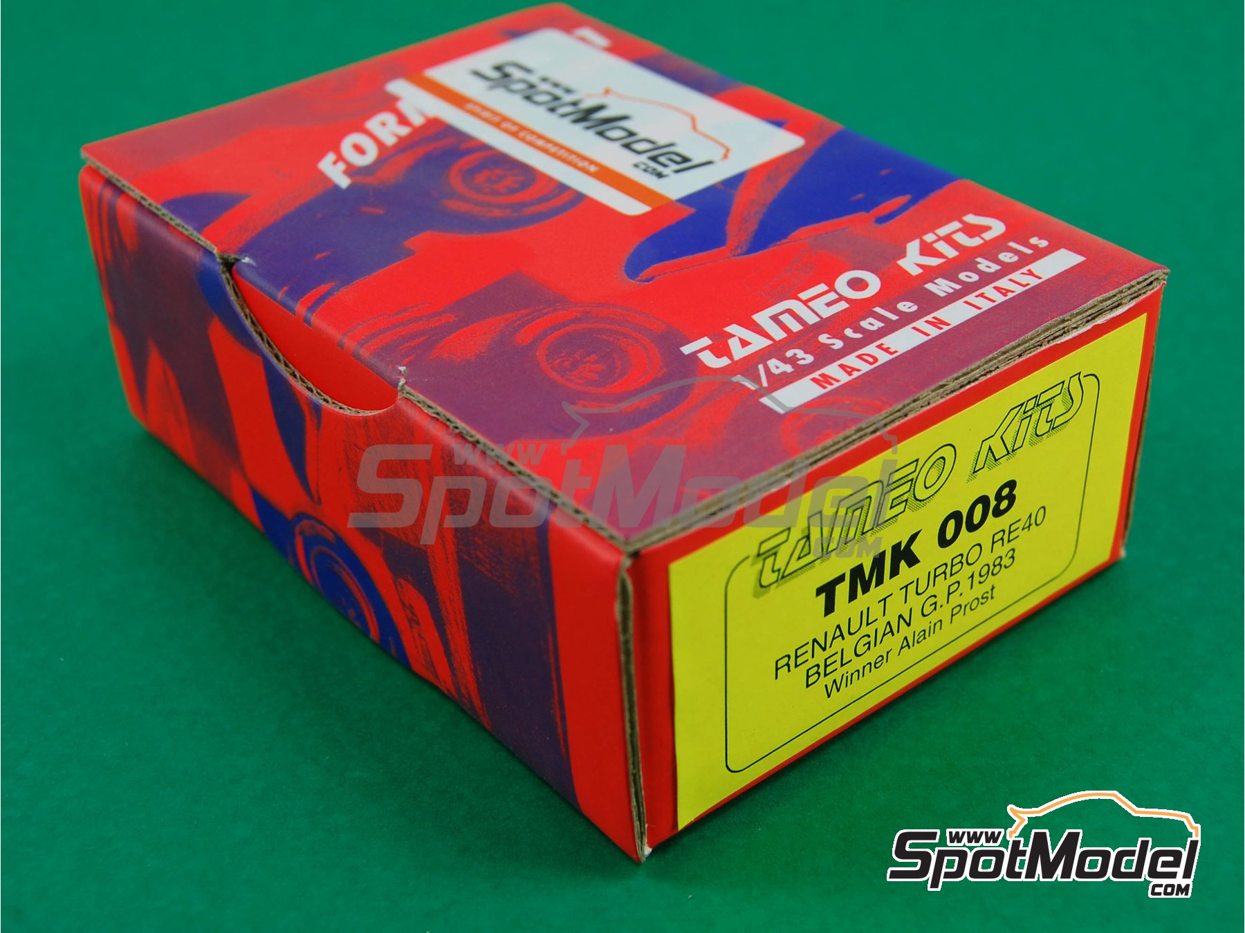 Image 6: Renault Turbo RE40 Equipo Renault F1 patrocinado por ELF - Gran Premio de F&oacute;rmula 1 de Belgica 1983 | Maqueta de coche en escala&nbsp;1/43 fabricado por Tameo Kits (ref.&nbsp;TMK008)