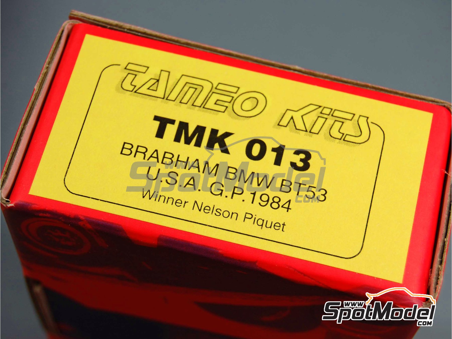 Image 11: Brabham BMW BT53 Brabham Racing Organisation Team sponsored by Parmalat - USA - United States of America Formula 1 Grand Prix 1984 | Car scale model kit in 1/43 scale manufactured by Tameo Kits (ref.&nbsp;TMK013)