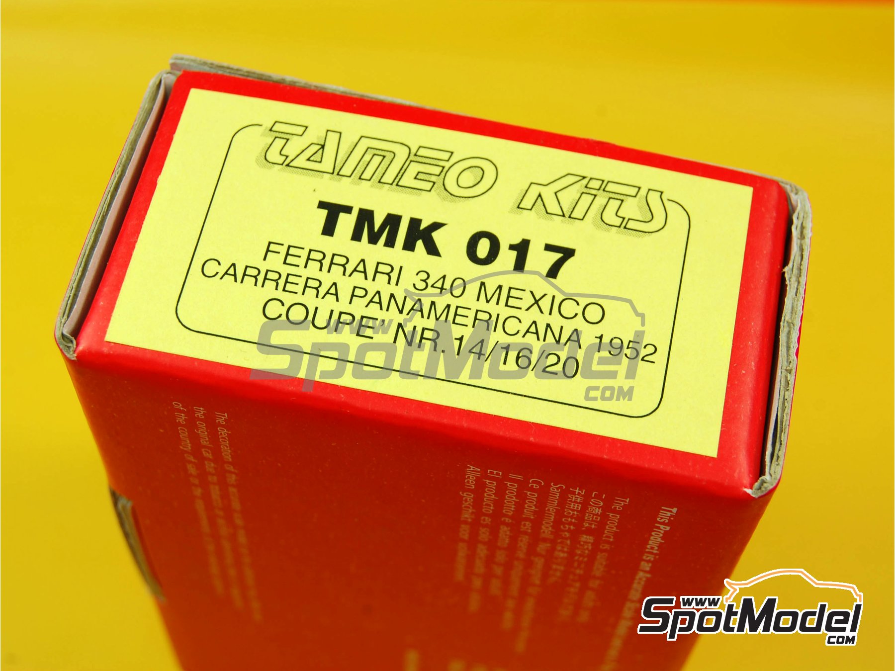 Image 1: Ferrari 340 Mexico Coupe sponsored by Sinclair, Productos 1*2*3 - Carrera Panamericana 1952 | Car scale model kit in 1/43 scale manufactured by Tameo Kits (ref.&nbsp;TMK017)