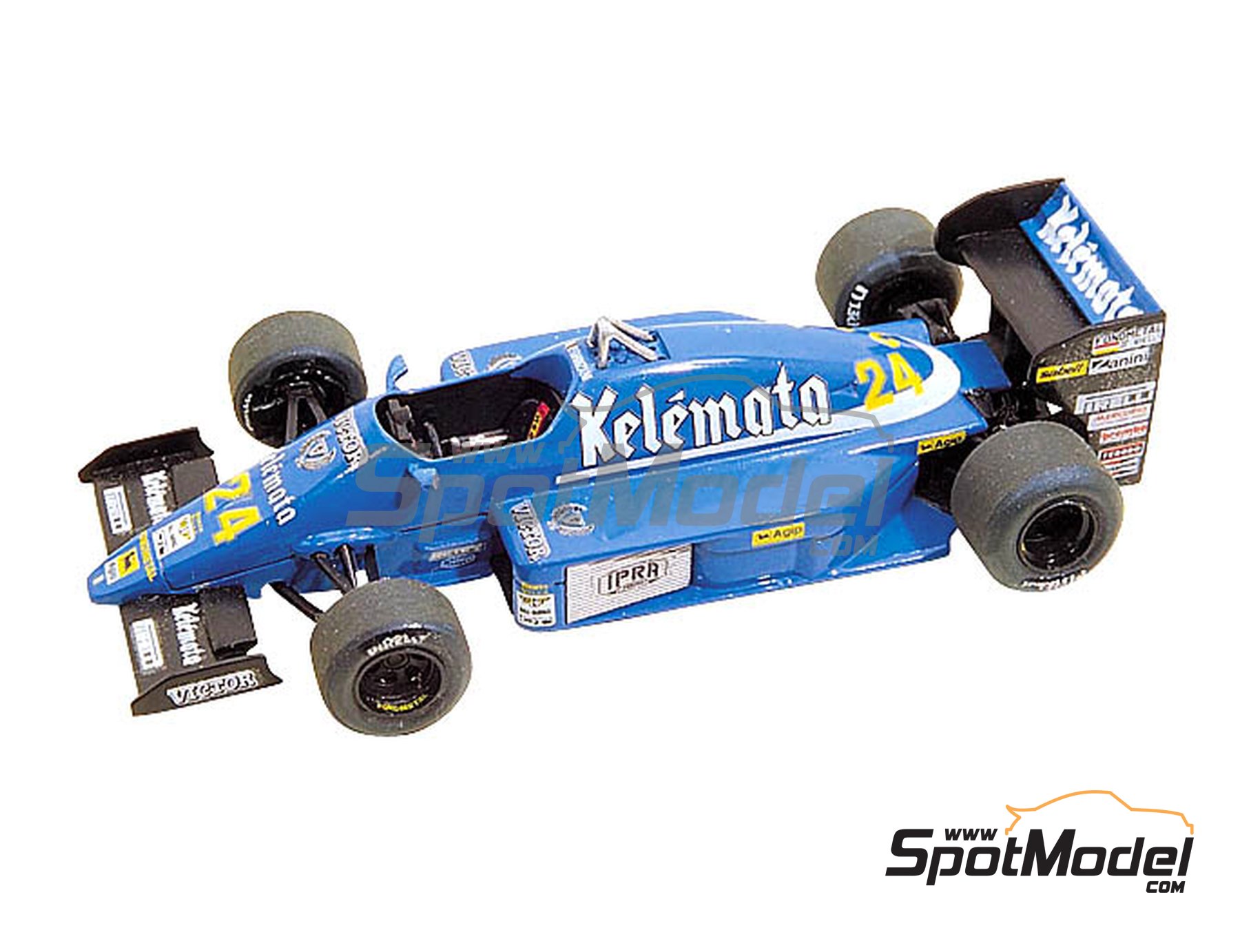 Image 1: Osella Alfa Romeo FA1/G sponsored by Kelemata - Monaco Formula 1 Grand Prix 1985 | Car scale model kit in 1/43 scale manufactured by Tameo Kits (ref.&nbsp;TMK048)