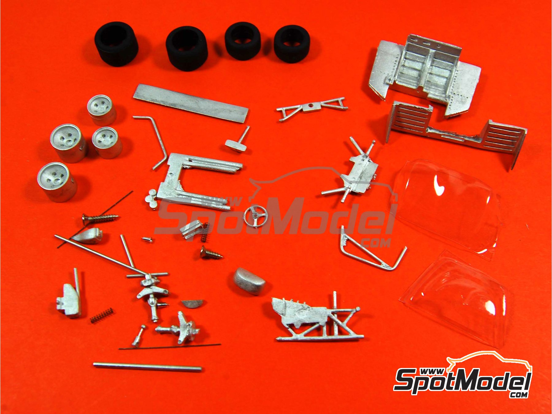 Ferrari 312P Spyder Rouge 1969 - Tameo Kit 1/43 - Modèle De Collection White Metal