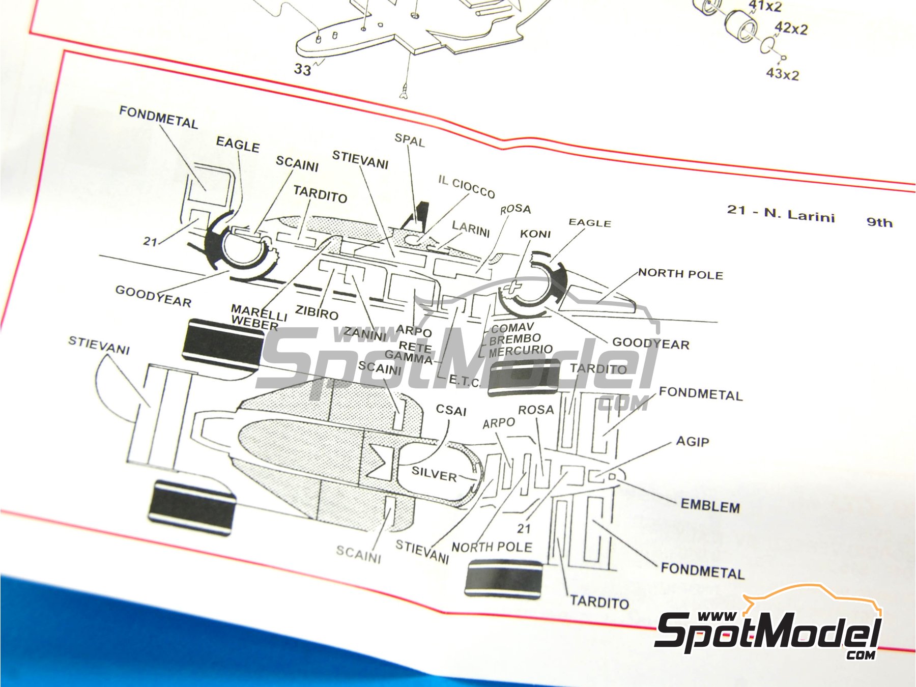 Image 4: Osella Alfa Romeo FA1/L patrocinado por Stievani - Gran Premio de Formula 1 de M&oacute;naco 1988 | Maqueta de coche en escala&nbsp;1/43 fabricado por Tameo Kits (ref.&nbsp;TMK073)
