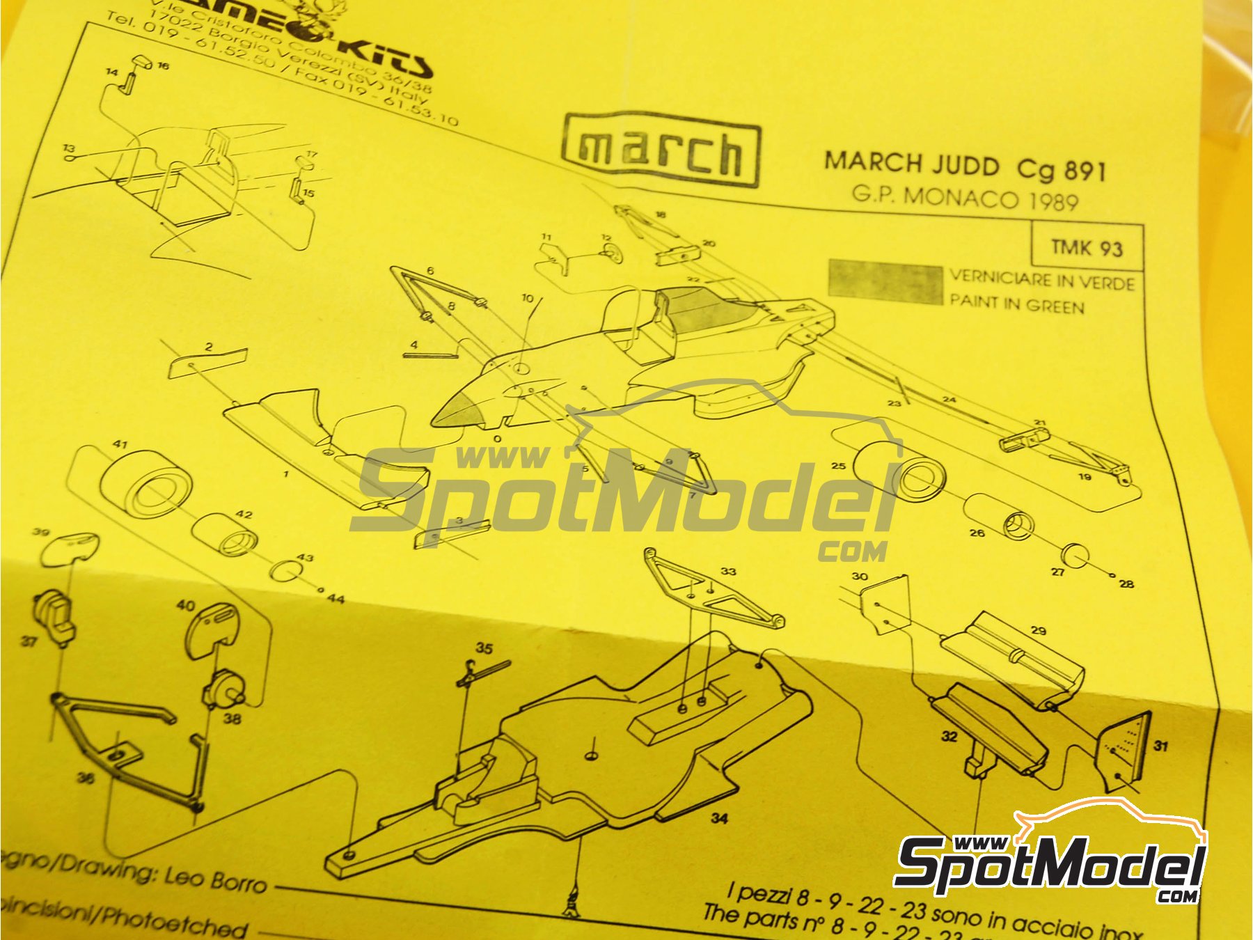 Image 2: March Judd Cg891 Equipo Leyton House Racing - Gran Premio de Formula 1 de M&oacute;naco 1989 | Maqueta de coche en escala&nbsp;1/43 fabricado por Tameo Kits (ref.&nbsp;TMK093)