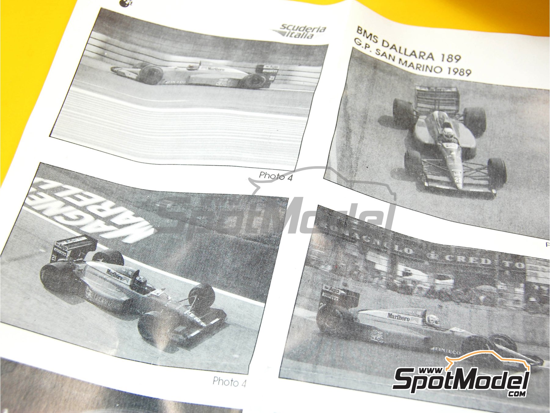 Image 5: BMS Dallara Cosworth 189 patrocinado por Marlboro - Gran Premio de F&oacute;rmula 1 de San Marino 1989 | Maqueta de coche en escala&nbsp;1/43 fabricado por Tameo Kits (ref.&nbsp;TMK097)