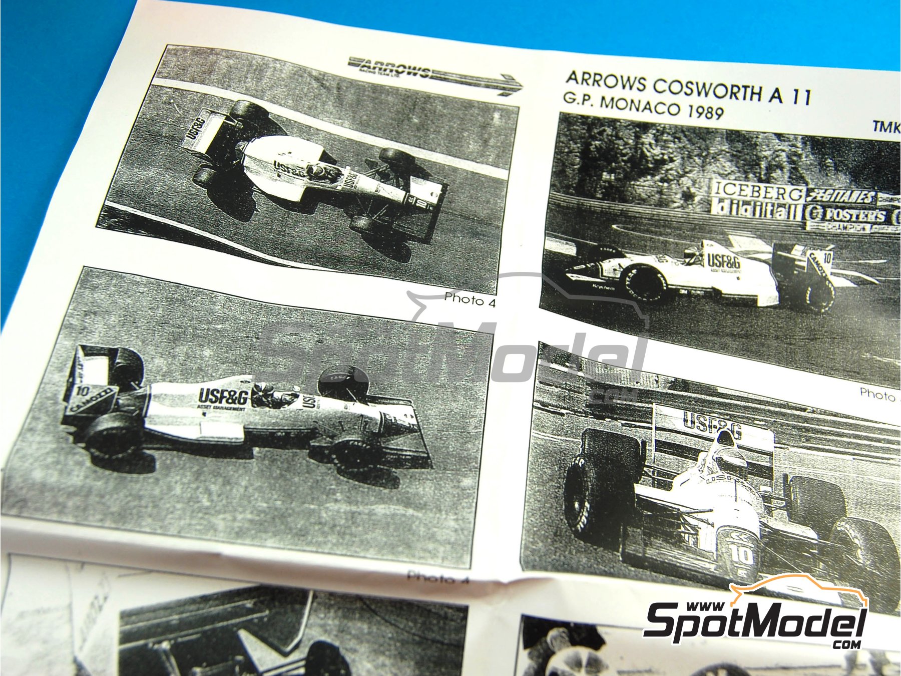 Image 1: Arrows Ford A11 Equipo Arrows Grand Prix International patrocinado por USF&G - Gran Premio de Formula 1 de M&oacute;naco 1989 | Maqueta de coche en escala&nbsp;1/43 fabricado por Tameo Kits (ref.&nbsp;TMK100)