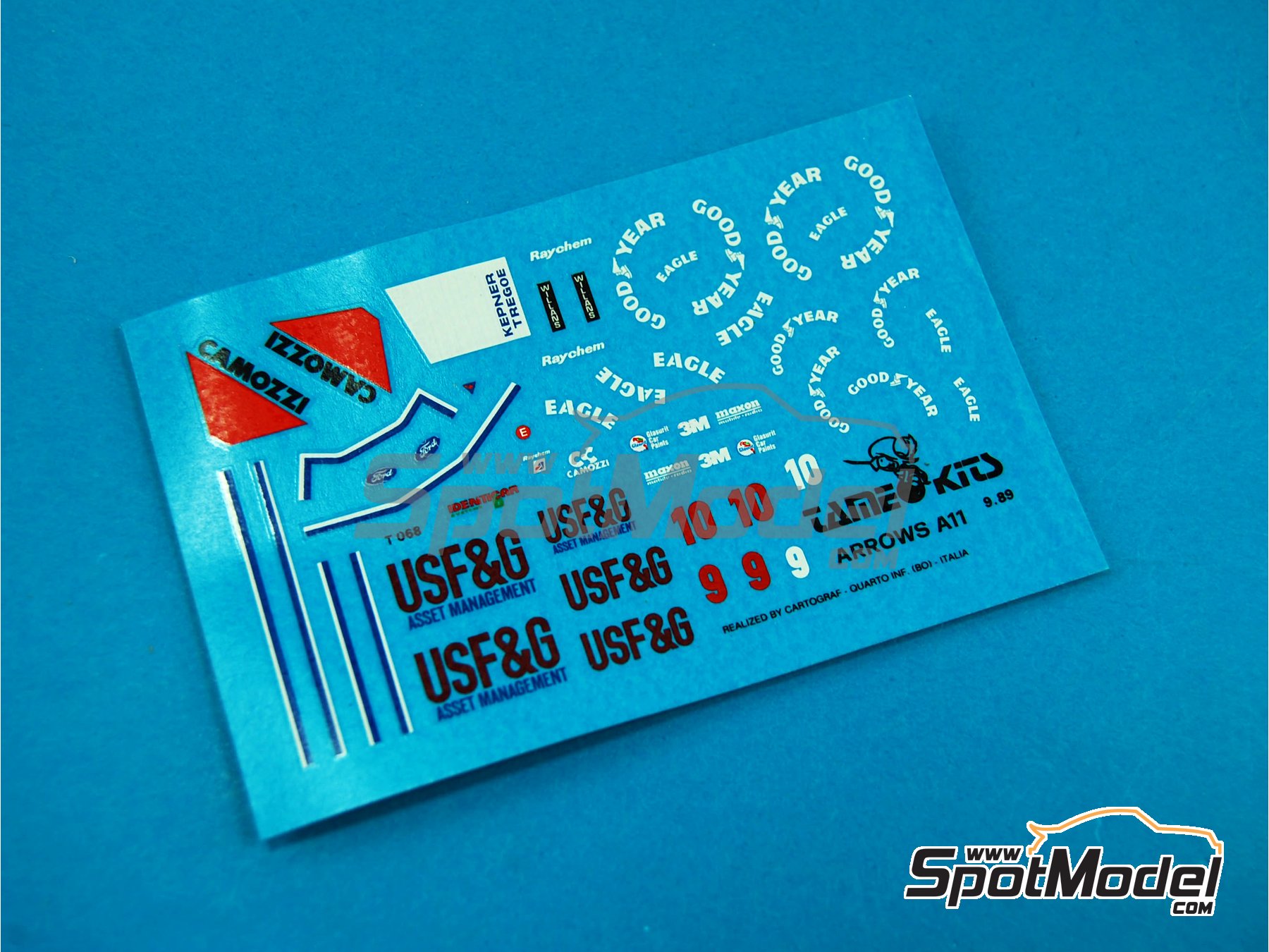 Image 4: Arrows Ford A11 Equipo Arrows Grand Prix International patrocinado por USF&G - Gran Premio de Formula 1 de M&oacute;naco 1989 | Maqueta de coche en escala&nbsp;1/43 fabricado por Tameo Kits (ref.&nbsp;TMK100)