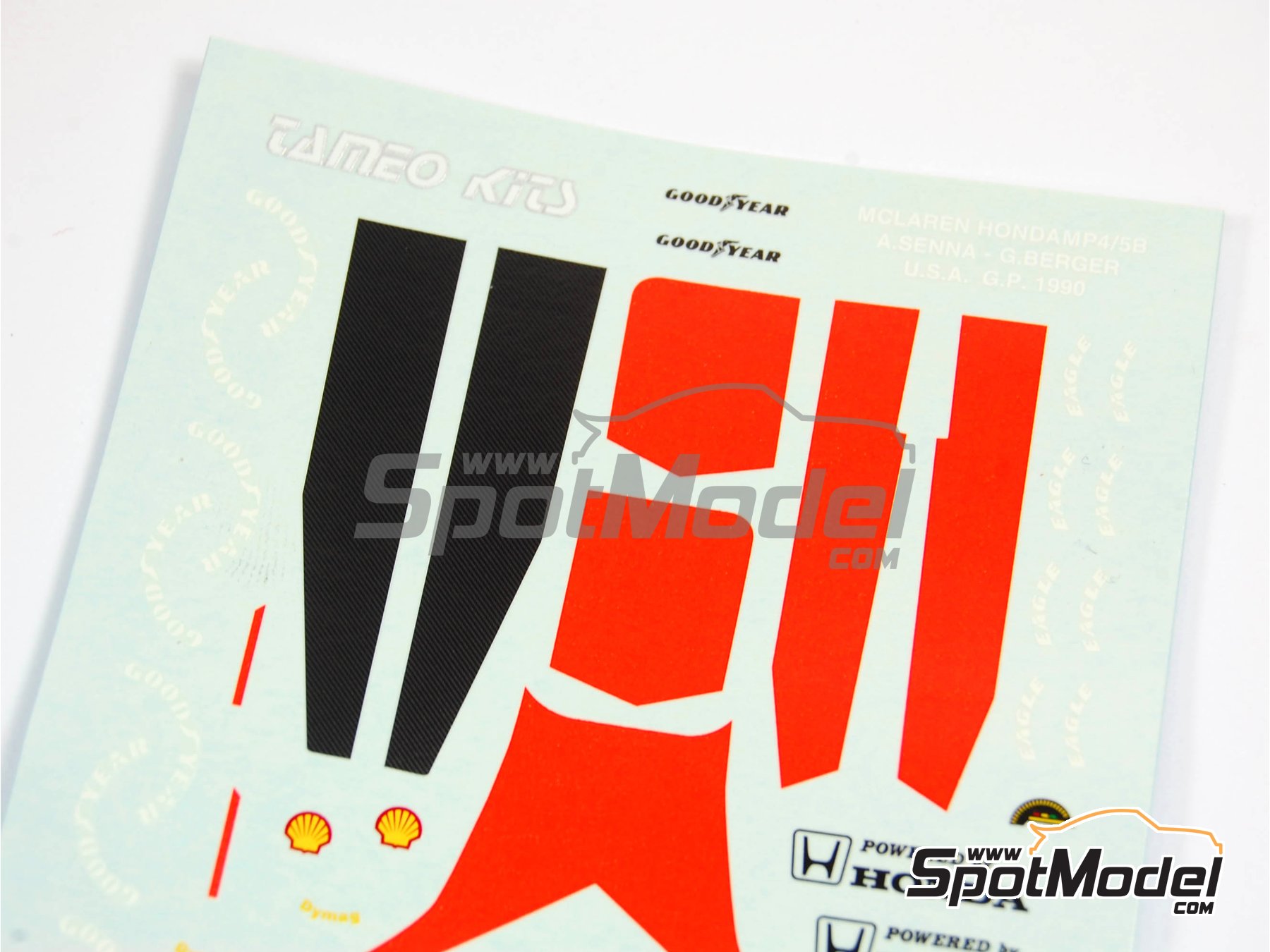 Image 1: McLaren Honda MP4/5B Equipo McLaren Racing Limited patrocinado por Marlboro - Gran Premio de Fórmula 1 de los Estados Unidos de América 1990 | Maqueta de coche en escala 1/43 fabricado por Tameo Kits (ref. TMK117)