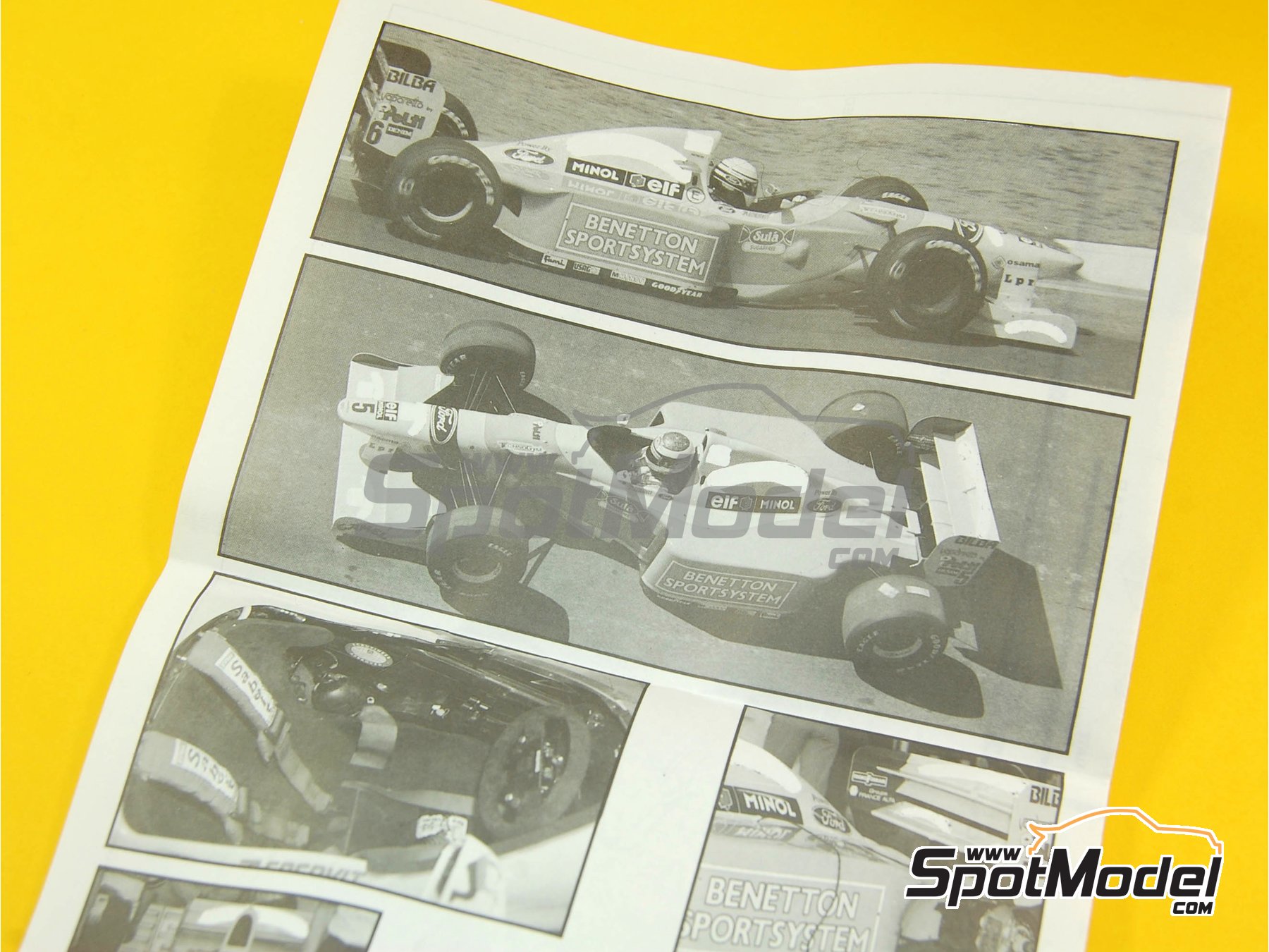 Image 2: Benetton Ford B193A Equipo Benetton Formula Ltd patrocinado por Camel - Gran Premio de F&oacute;rmula 1 de Sud&aacute;frica 1993 | Maqueta de coche en escala&nbsp;1/43 fabricado por Tameo Kits (ref.&nbsp;TMK162)