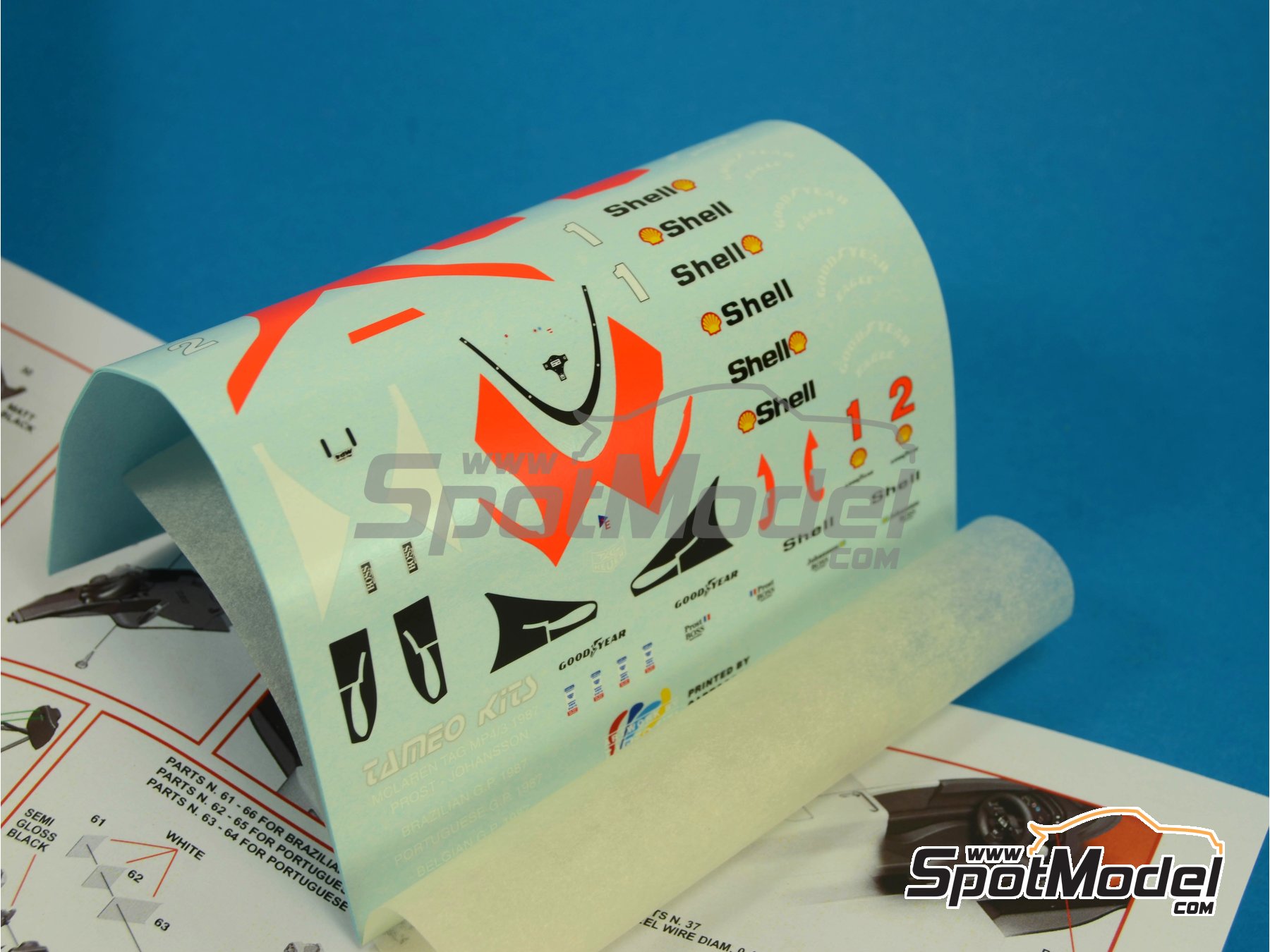 Image 2: McLaren Tag MP4/3 Equipo McLaren Racing Limited patrocinado por Marlboro - Gran Premio de F&oacute;rmula 1 de Portugal 1987 | Maqueta de coche en escala&nbsp;1/43 fabricado por Tameo Kits (ref.&nbsp;TMK289)