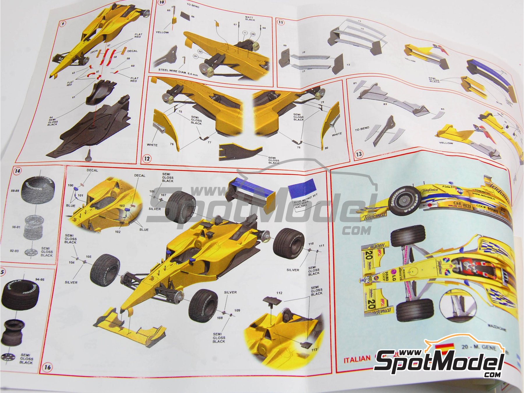 Image 15: Minardi Fondmetal M02 Equipo Minardi F1 patrocinado por Telefonica - Gran Premio de F&oacute;rmula 1 de Italia 2000 | Maqueta de coche en escala&nbsp;1/43 fabricado por Tameo Kits (ref.&nbsp;TMK292)