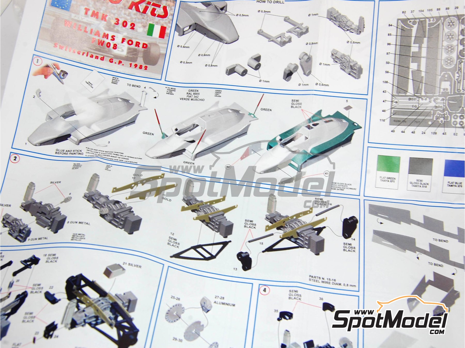Image 5: Williams Ford FW08 Equipo Williams Grand Prix Engineering patrocinado por TAG Saudia - Gran Premio de Formula 1 de Suecia 1982 | Maqueta de coche en escala&nbsp;1/43 fabricado por Tameo Kits (ref.&nbsp;TMK302)