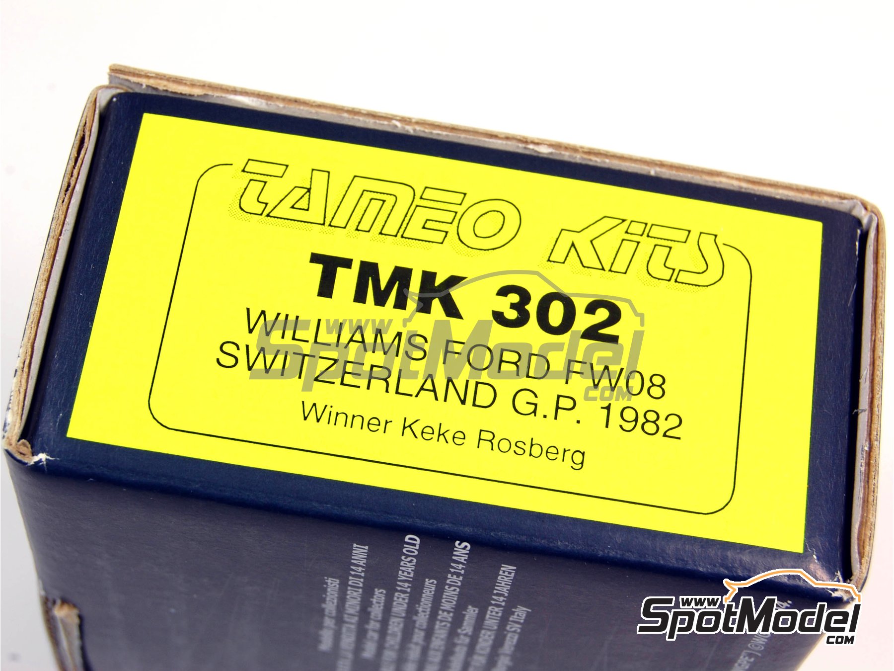 Image 14: Williams Ford FW08 Equipo Williams Grand Prix Engineering patrocinado por TAG Saudia - Gran Premio de Formula 1 de Suecia 1982 | Maqueta de coche en escala&nbsp;1/43 fabricado por Tameo Kits (ref.&nbsp;TMK302)