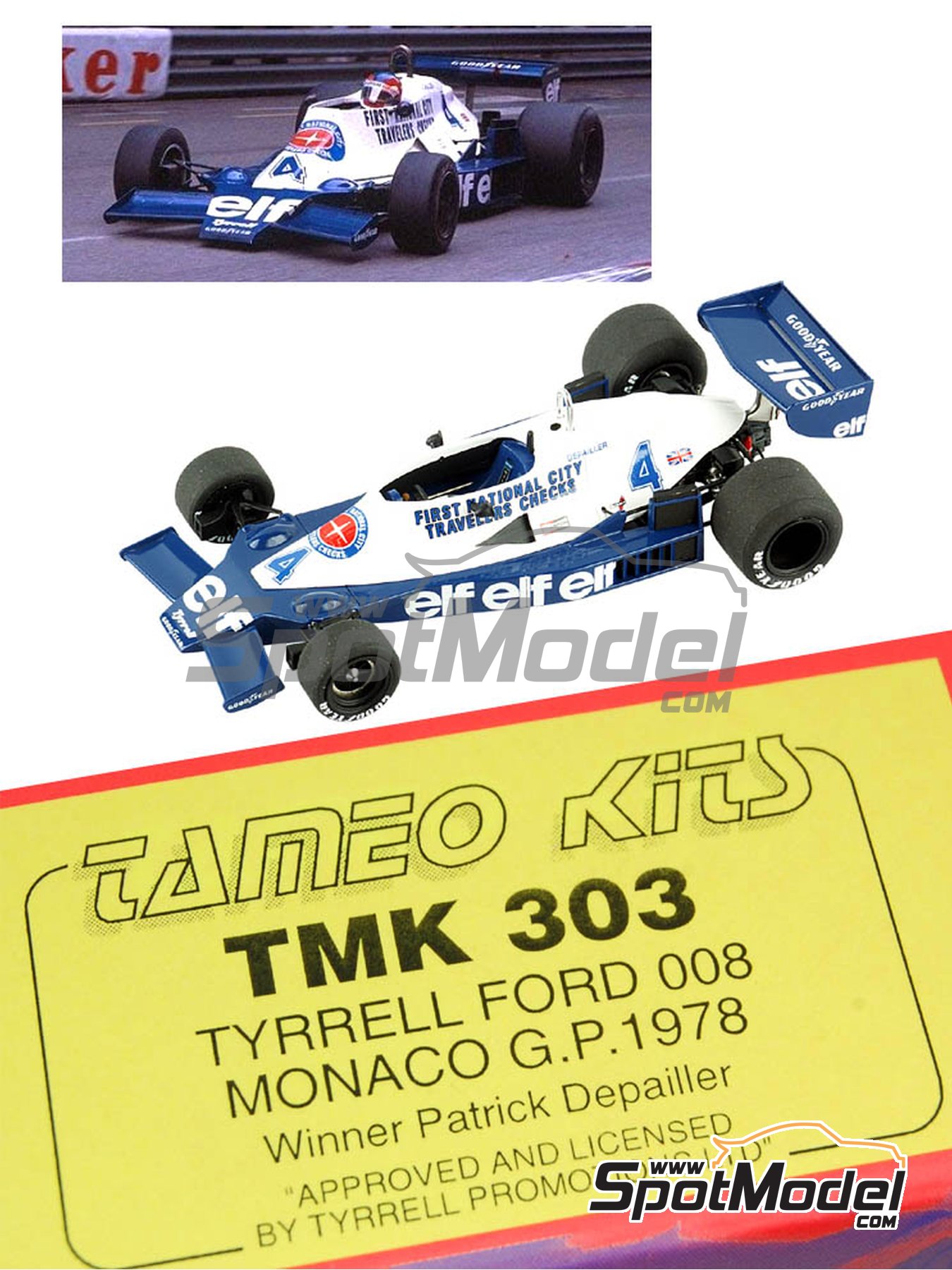 Patrick Depailler Tyrrell 008-F1 AUTO 1978-DA COLLEZIONE MODEL-scala 1:43 