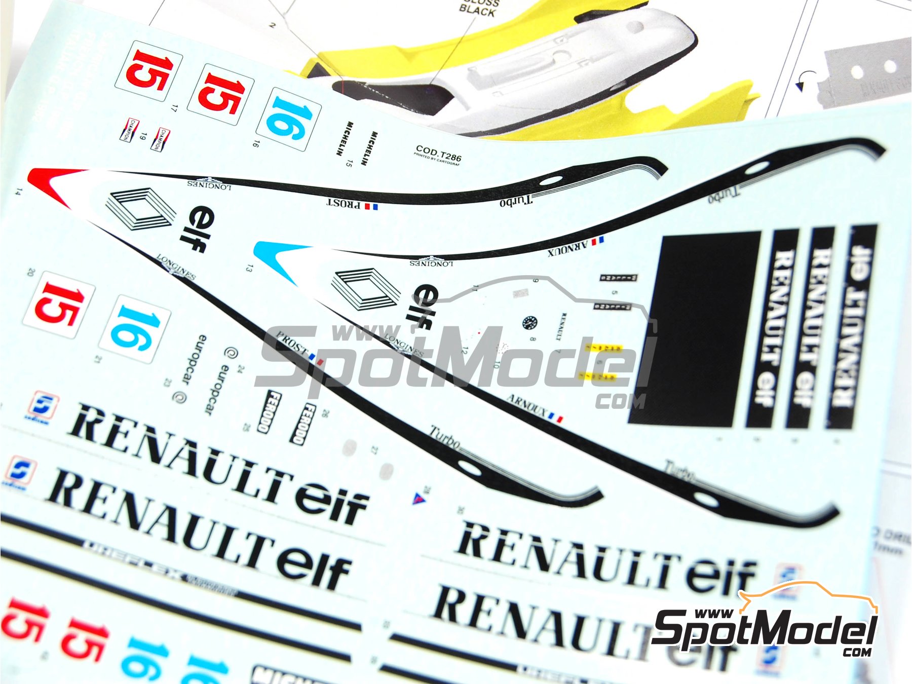 Image 5: Renault Turbo RE30B Equipo Renault F1 patrocinado por ELF - Gran Premio de F&oacute;rmula 1 de Italia 1982 | Maqueta de coche en escala&nbsp;1/43 fabricado por Tameo Kits (ref.&nbsp;TMK306)