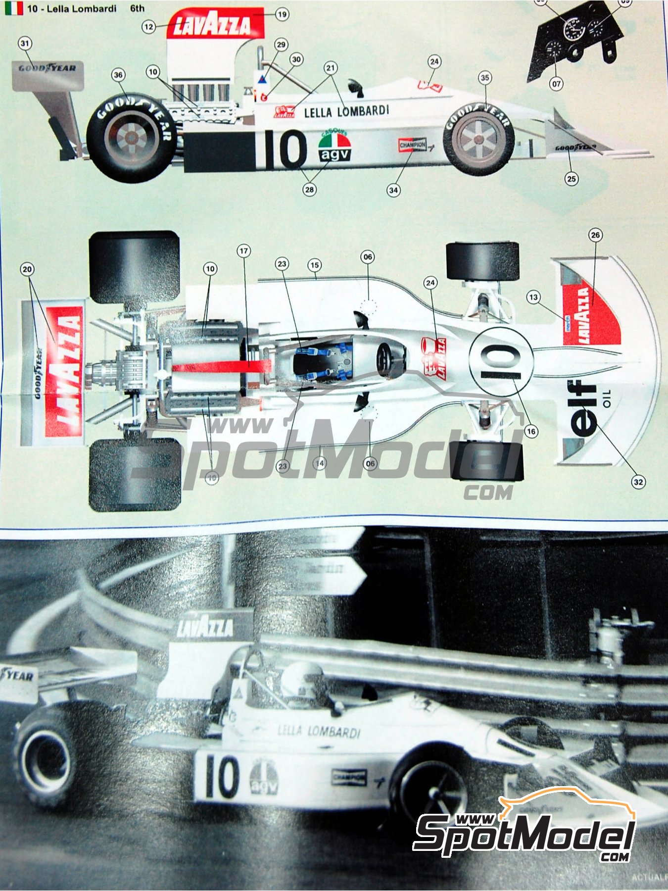 1:43 F1 Car Collection INLAY DISPLAY Showcase LELLA LOMBARDI PACK 
