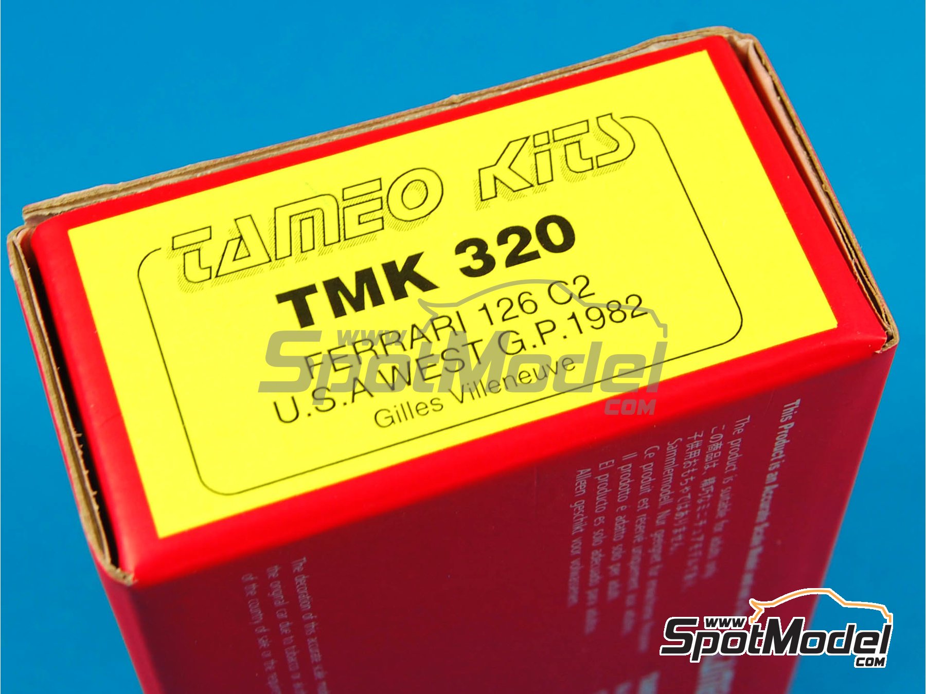 Image 12: Ferrari 126C2 Equipo Scuderia Ferrari patrocinado por Fiat - Gran Premio de F&oacute;rmula 1 de los Estados Unidos de Am&eacute;rica 1982 | Maqueta de coche en escala&nbsp;1/43 fabricado por Tameo Kits (ref.&nbsp;TMK320)